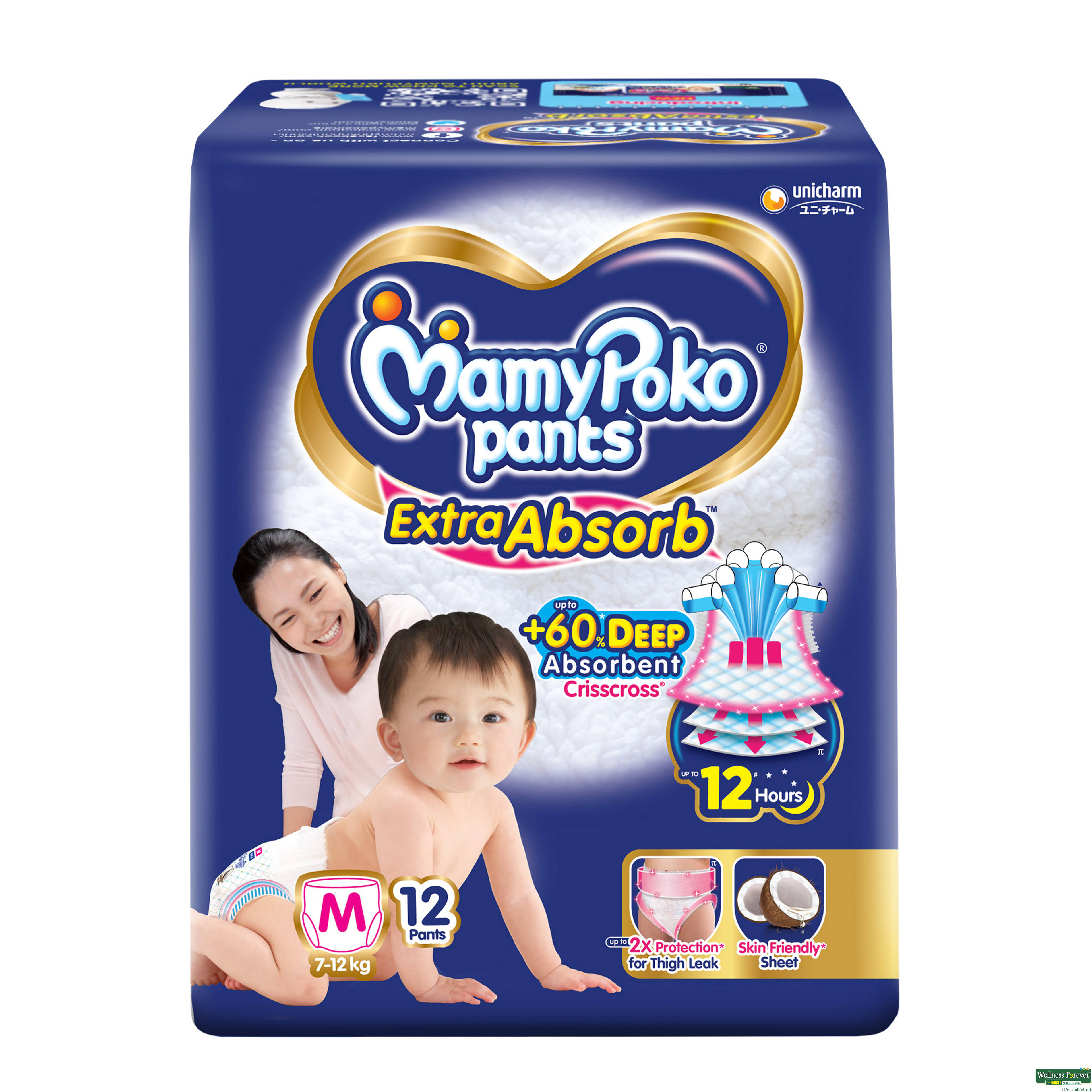 Mamy Poko Diaper Pants M, 12 Pieces-image