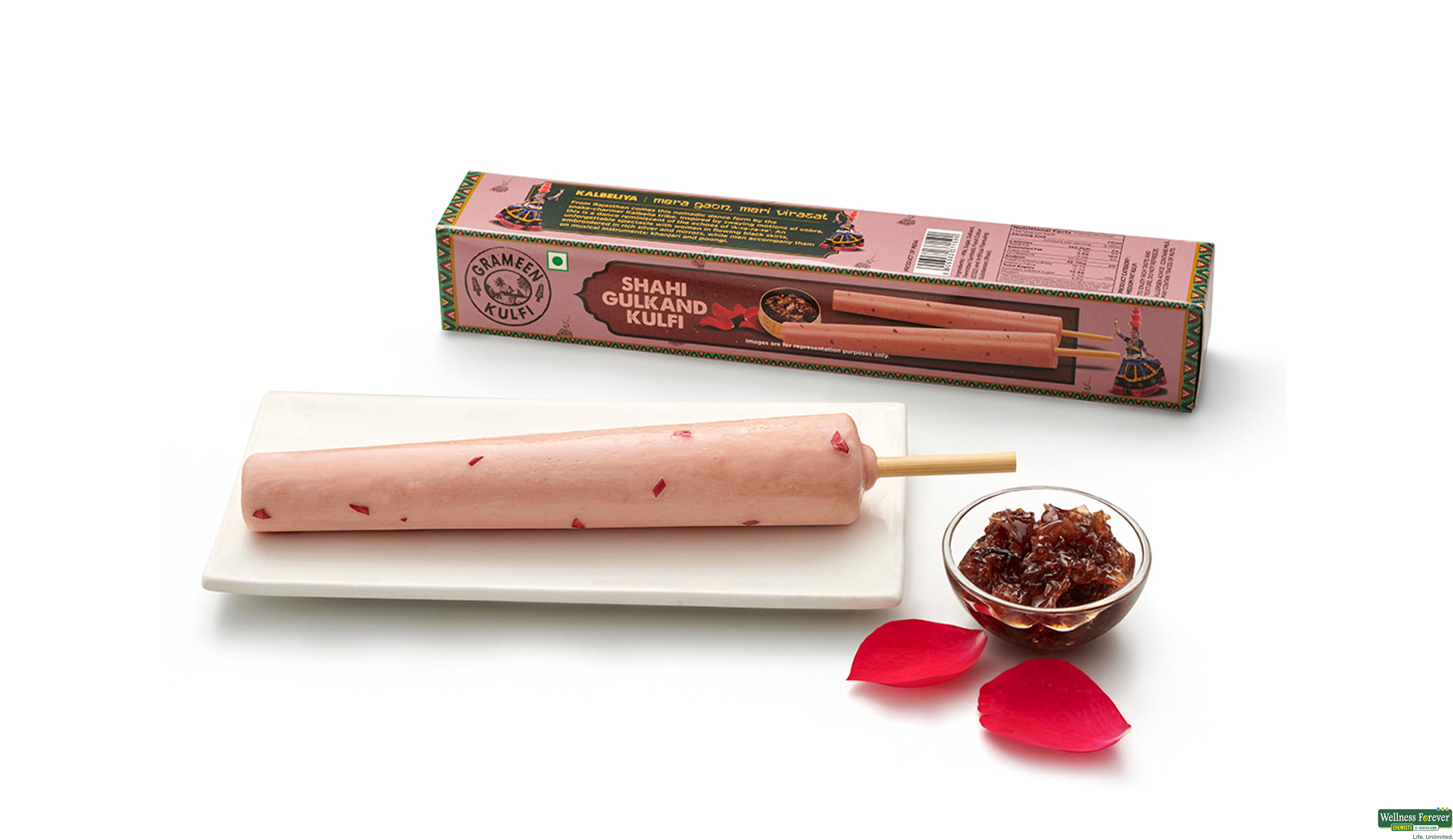 GRAMEEN KULFI STICK SHAHI GULKAND 70ML- 1, 70ML, 