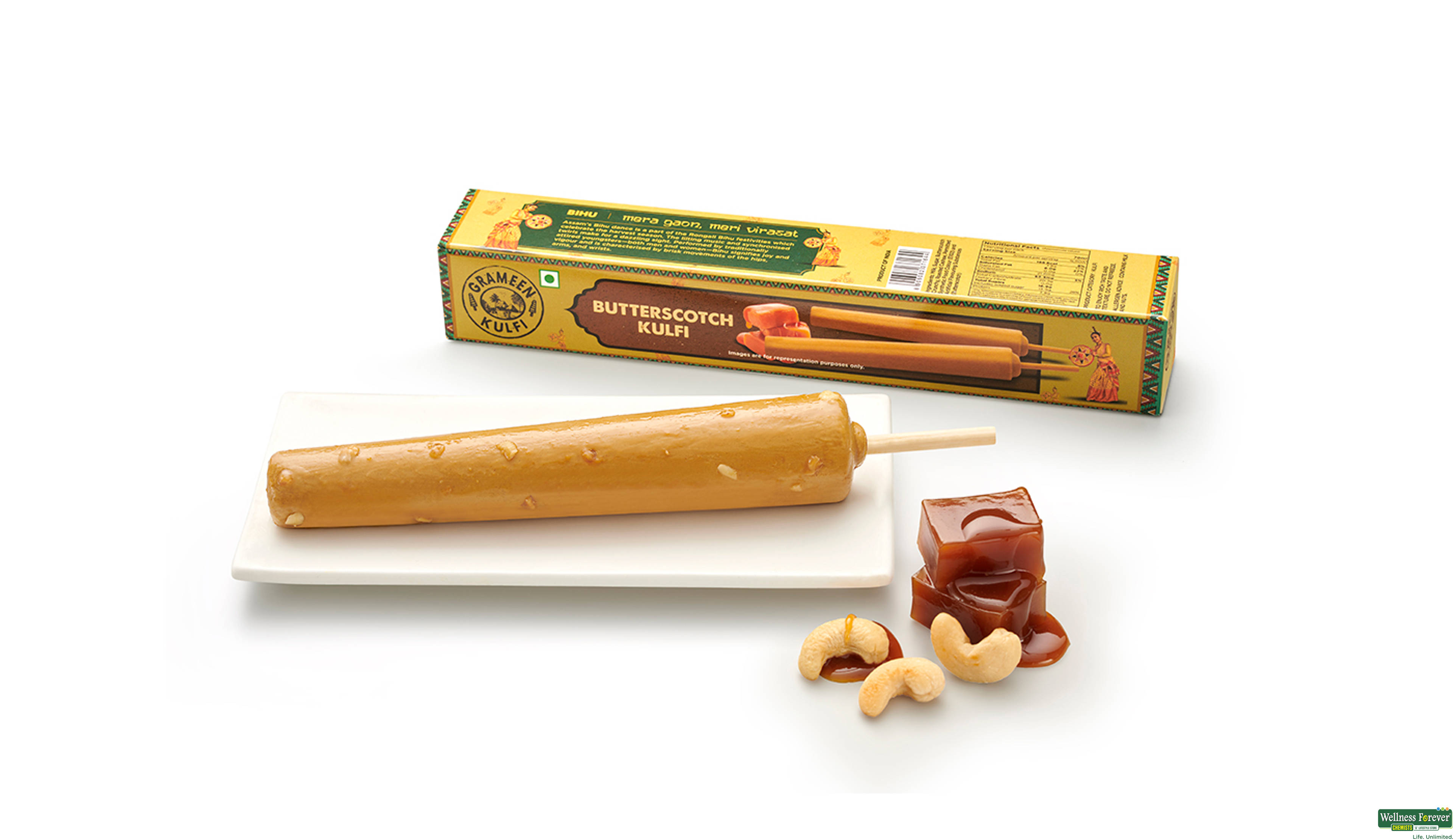 GRAMEEN KULFI STICK BUTTERSCOTCH 70ML- 1, 70ML, 