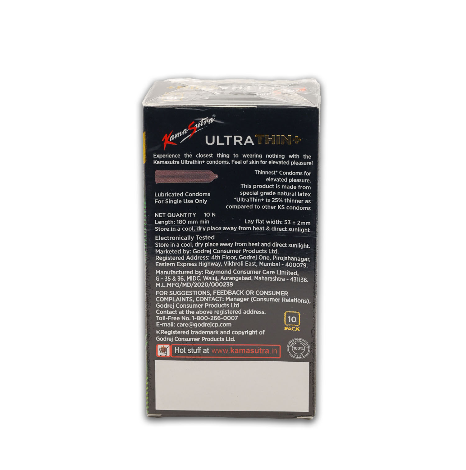 Buy Kamasutra Ultra Thin Condoms 10 Pieces Online at Best Prices | Wellness  Forever