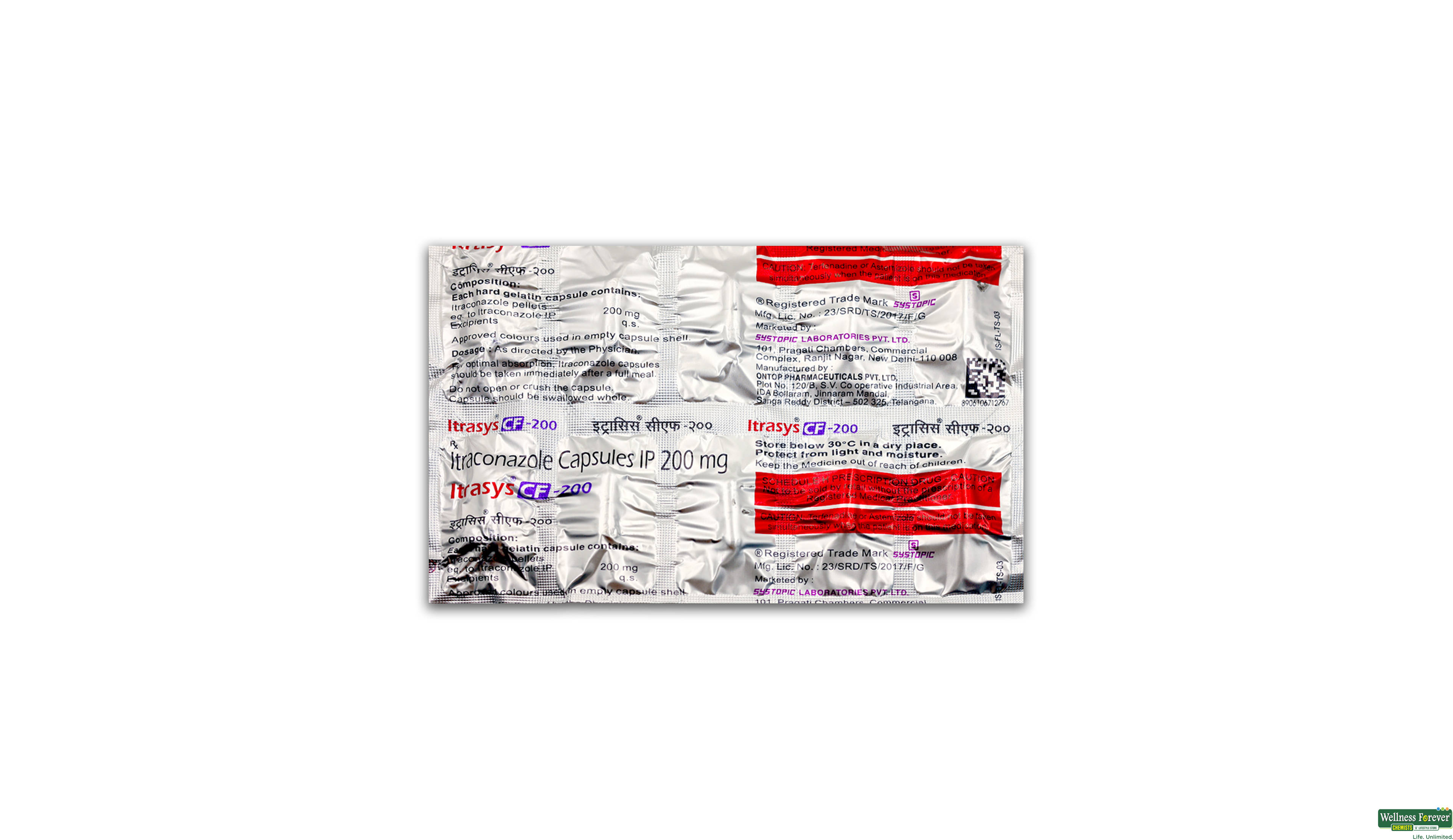 ITRASYS-CF 200MG 10CAP- 1, 10CAP, 