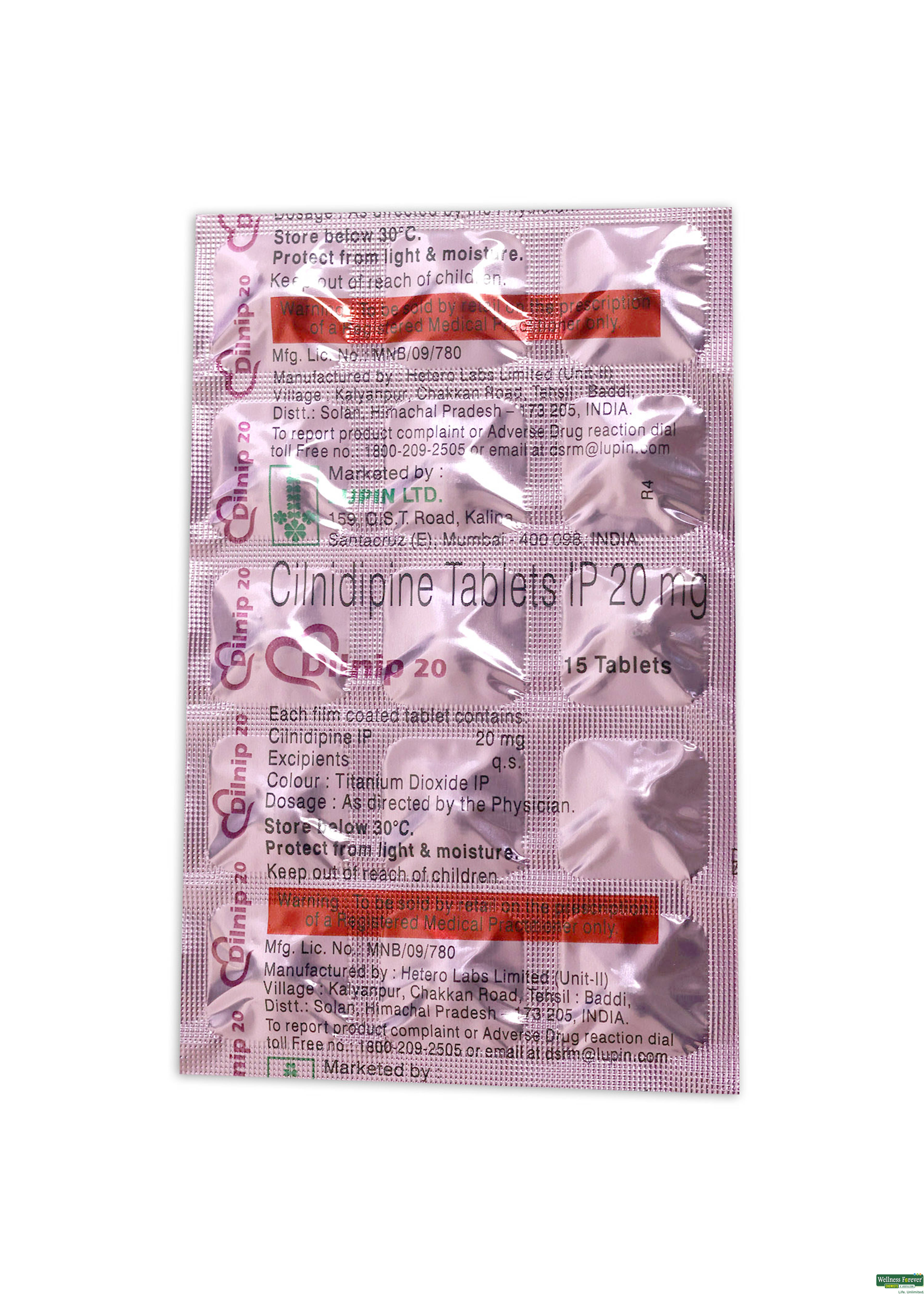 Dilnip 20mg 15 Tablets-image