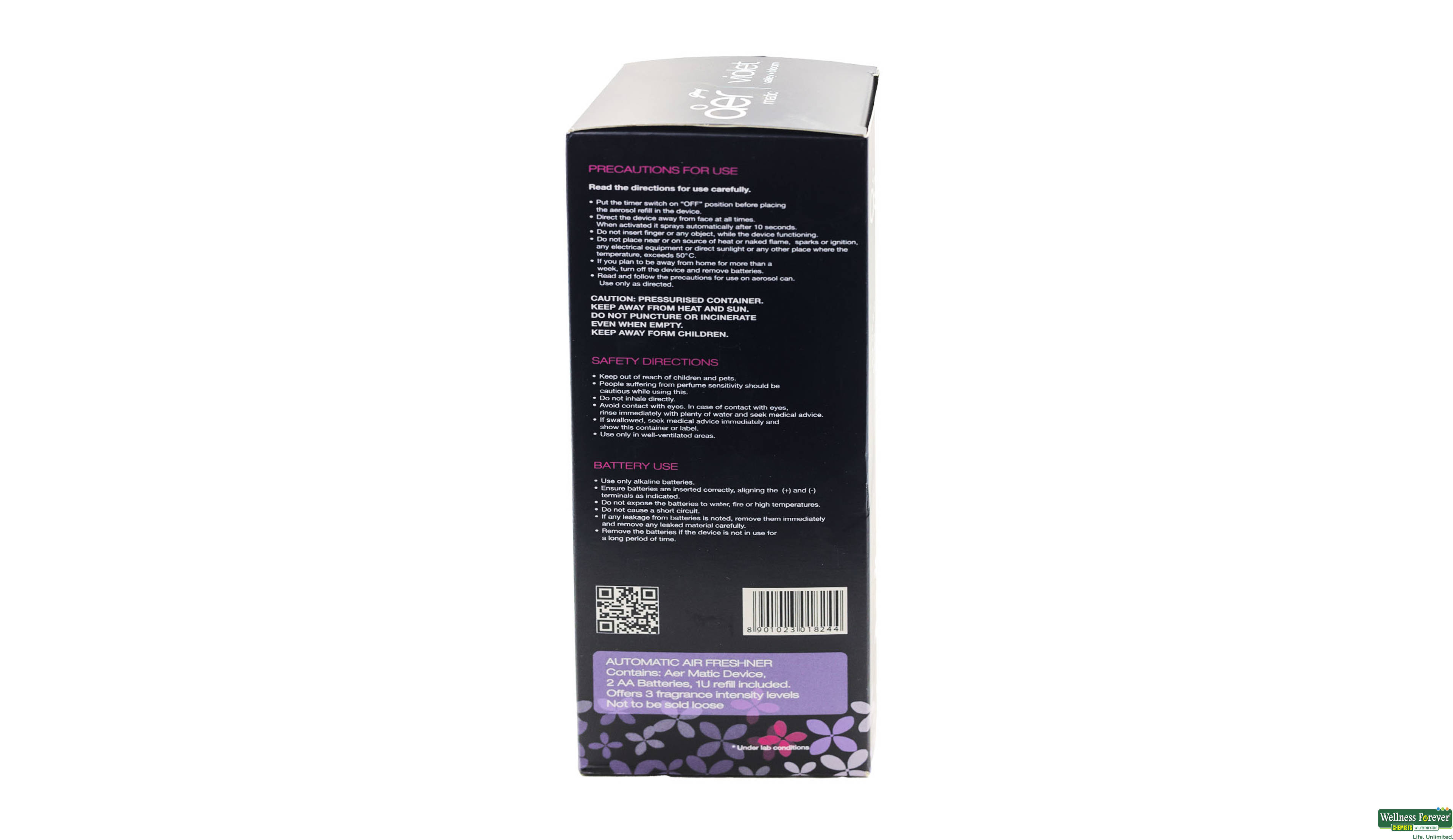GOD AER MATIC VIOLET MACHINE+REFIL 225ML- 3, 225ML, 
