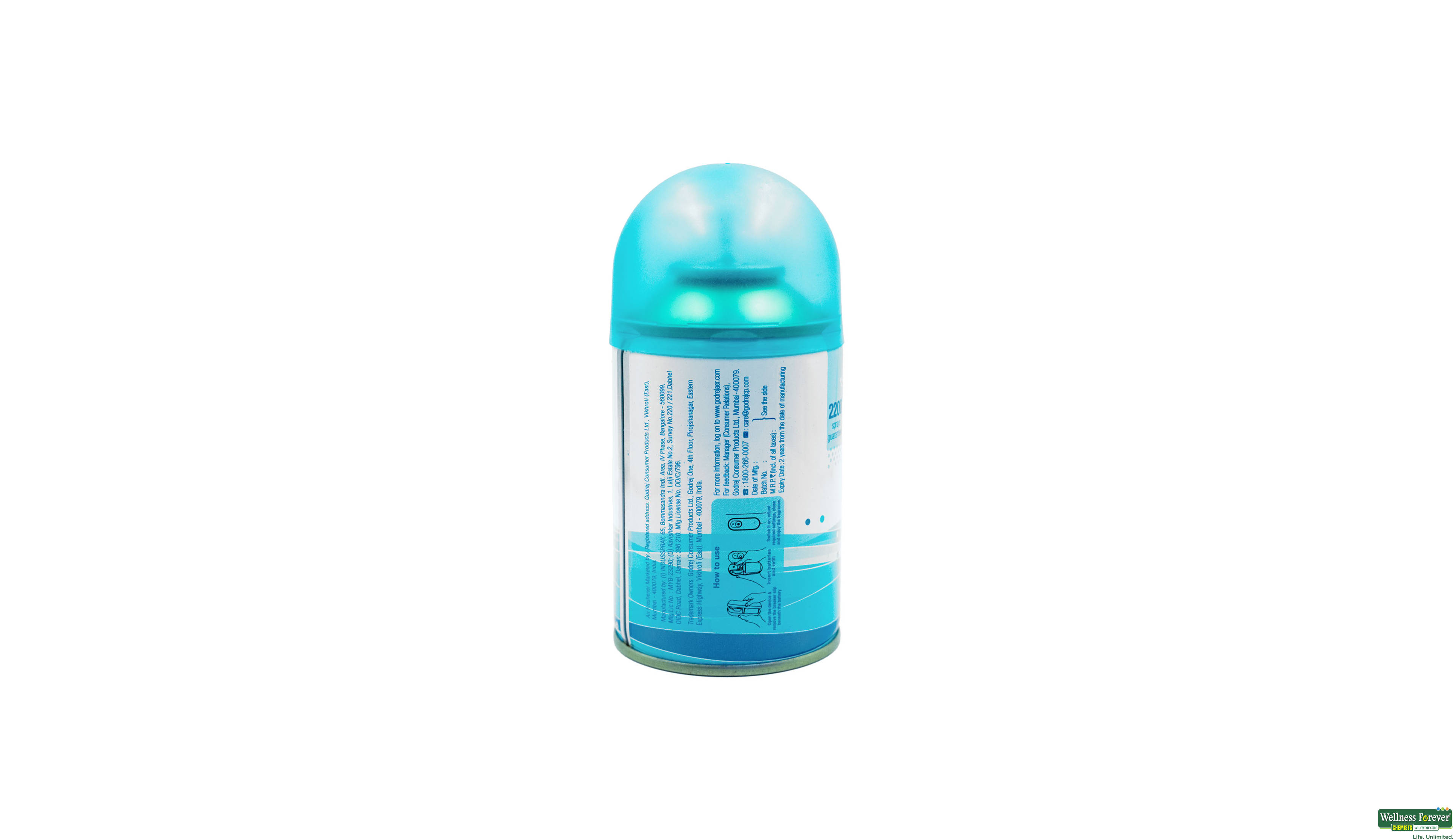 GOD AER MATIC BLUE MACHINE+REFIL 225ML- 3, 225ML, 