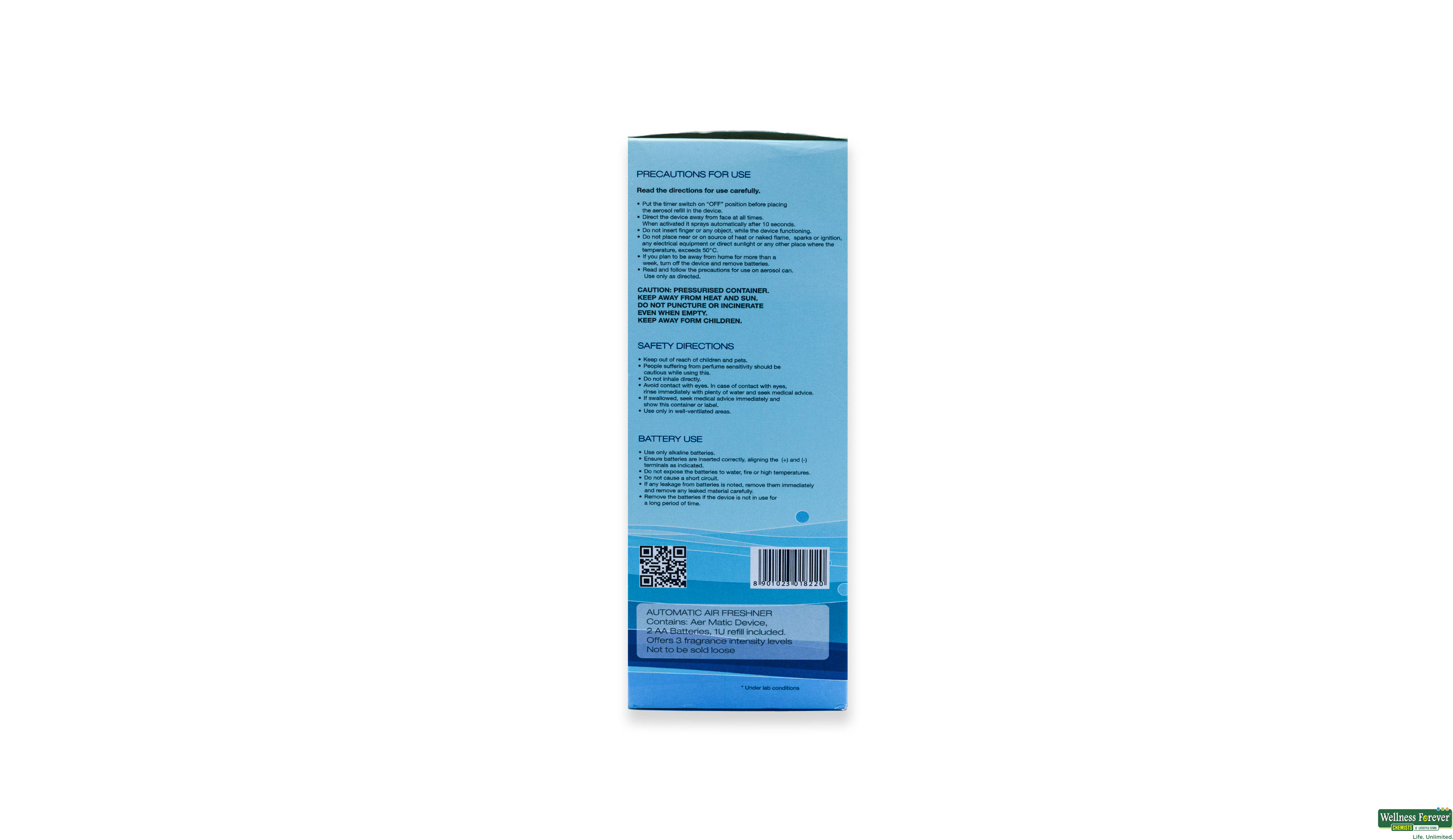 GOD AER MATIC BLUE MACHINE+REFIL 225ML- 6, 225ML, 