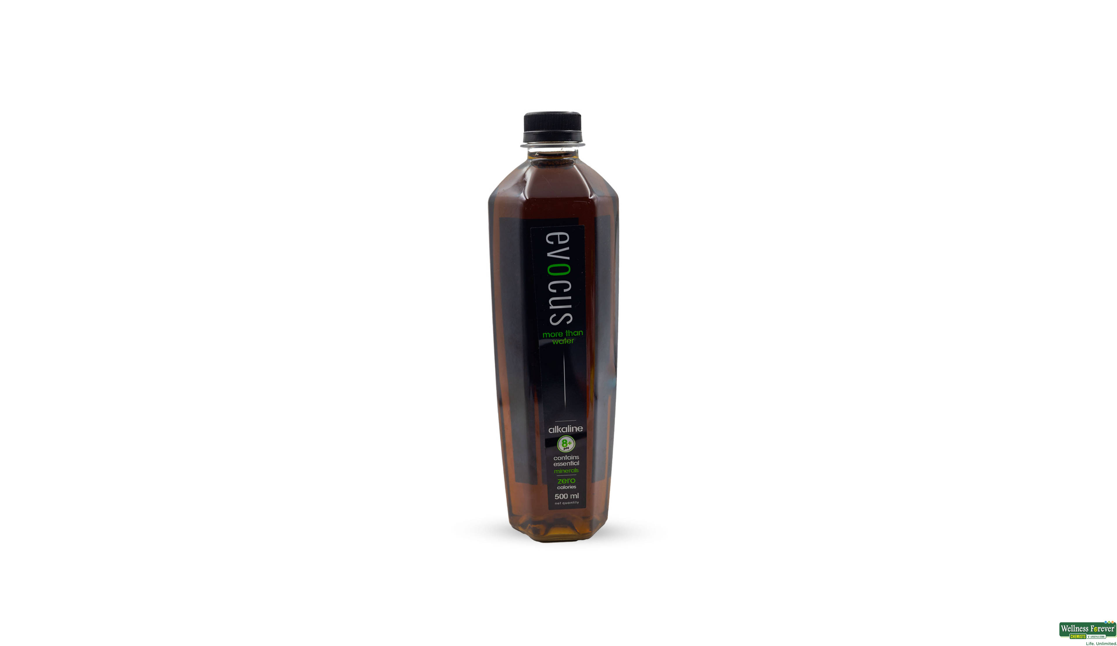 EVOCUS BLACK ALKALINE DRINK 500ML PET- 2, 500ML, 