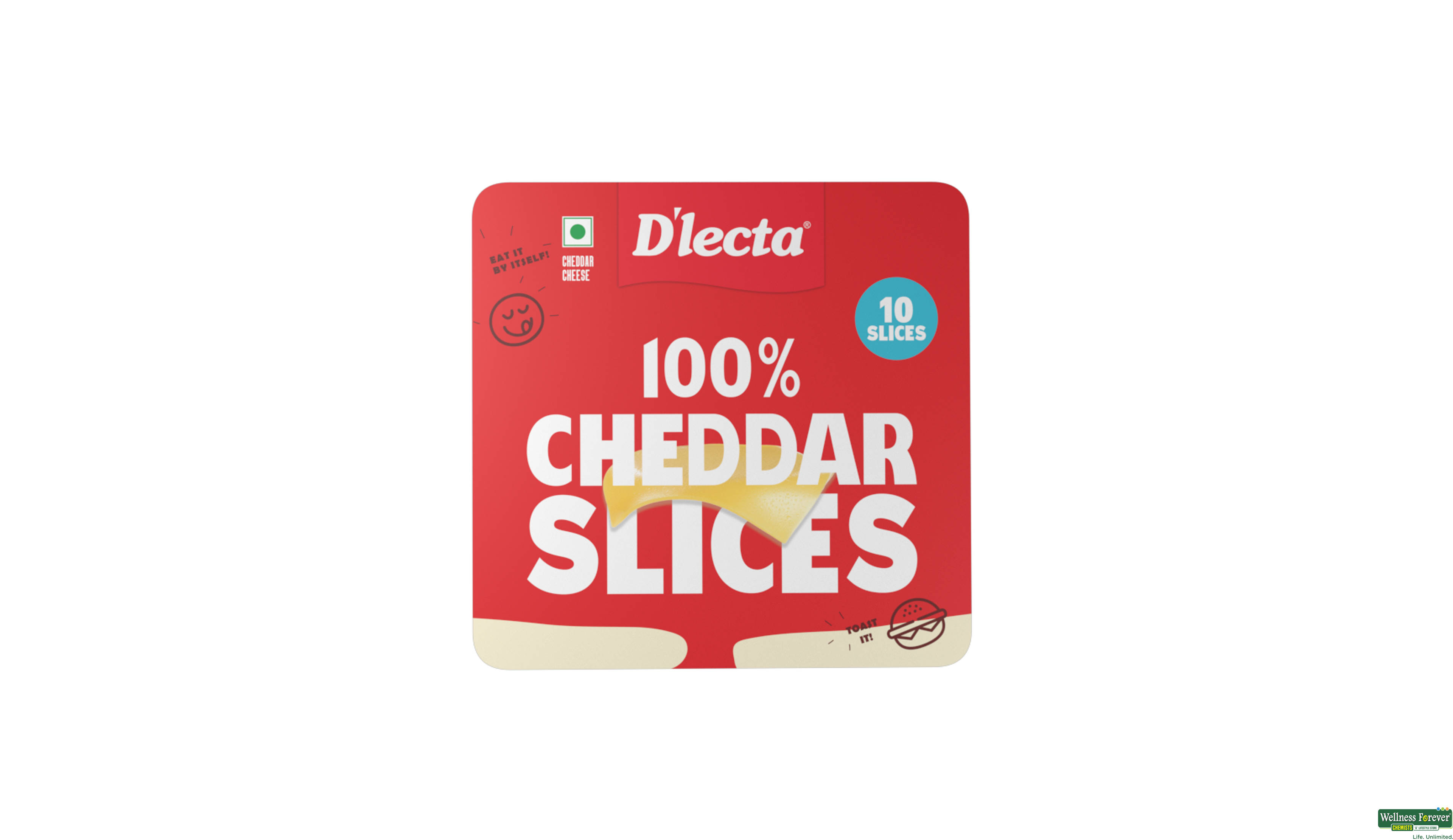 DLECTA NATURAL CHEDDAR SLICES 200GM- 1, 200GM, 