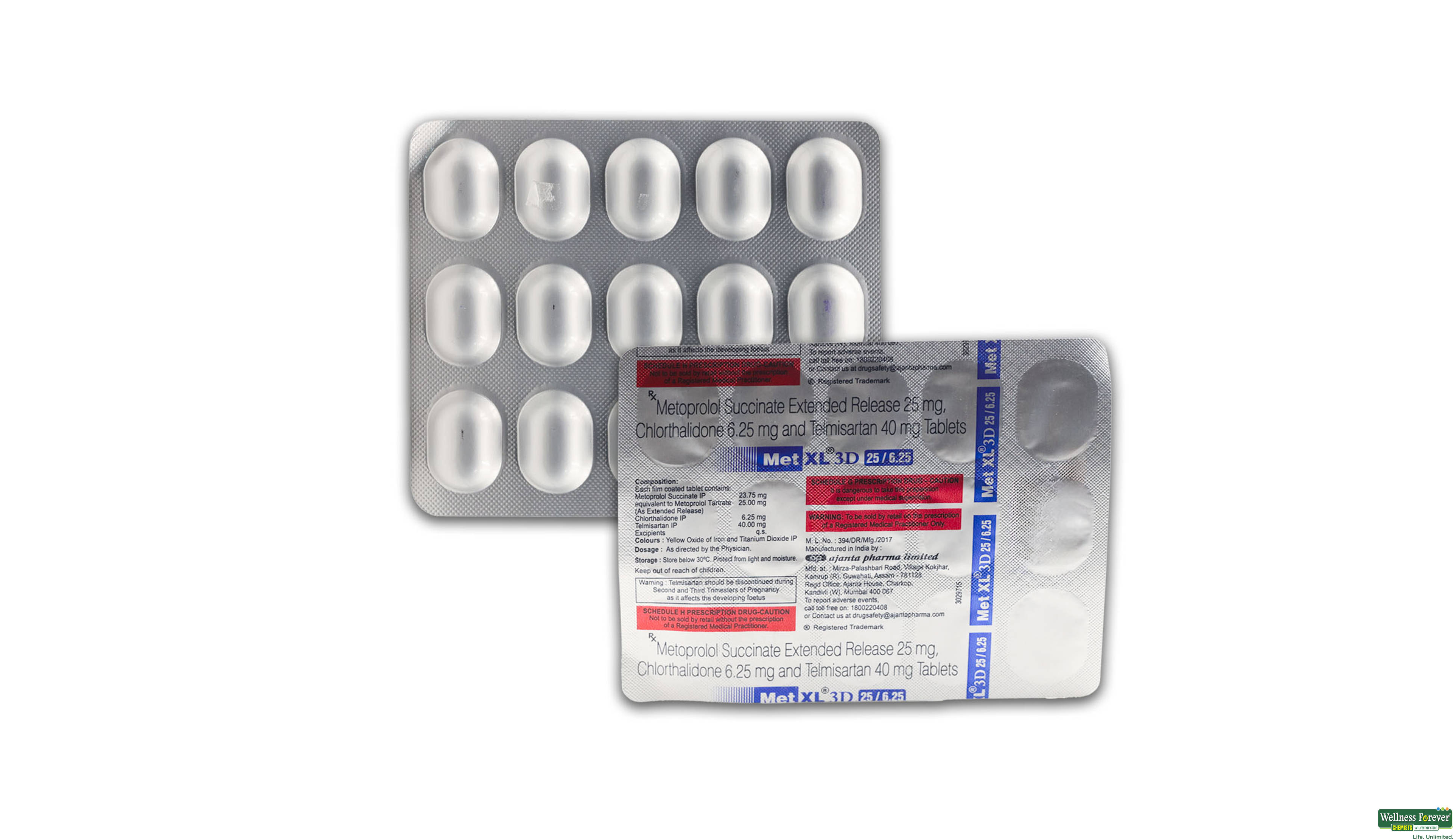 MET XL 3D 25/6.25MG 15TAB- 1, 15TAB, 