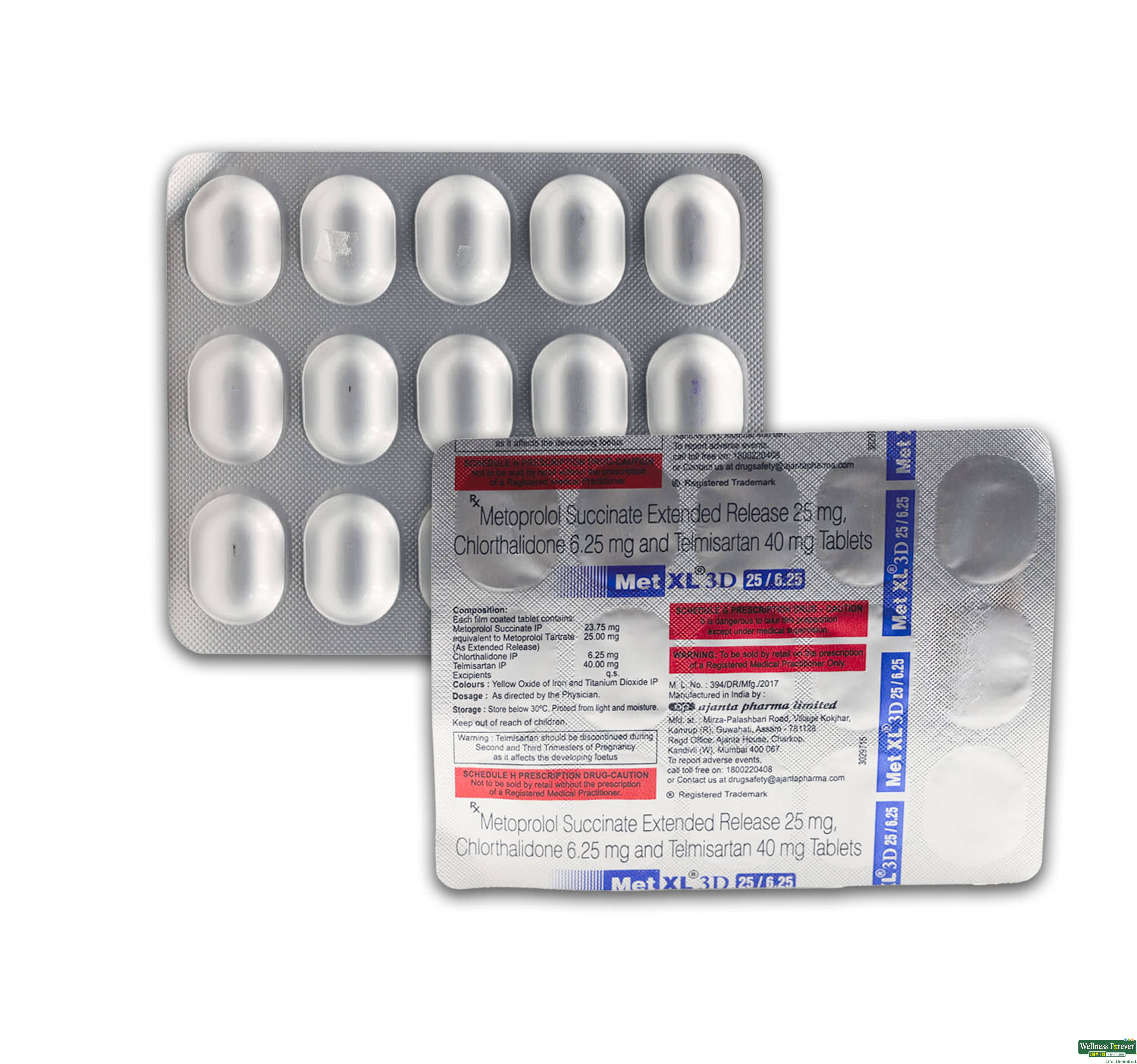 MET XL 3D 25/6.25MG 15TAB-image