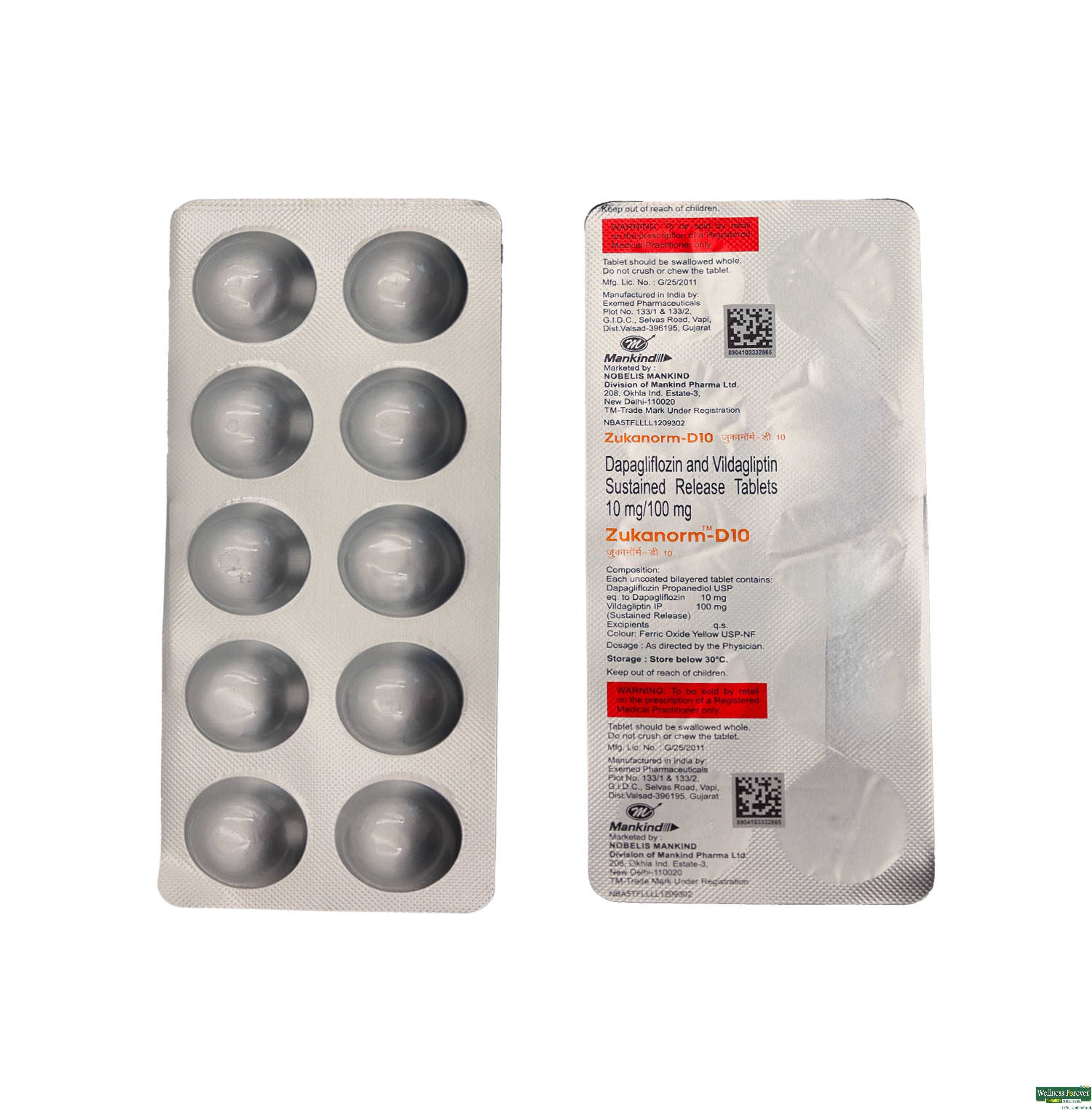 Zukanorm-D 10Mg 10 Tablets-image