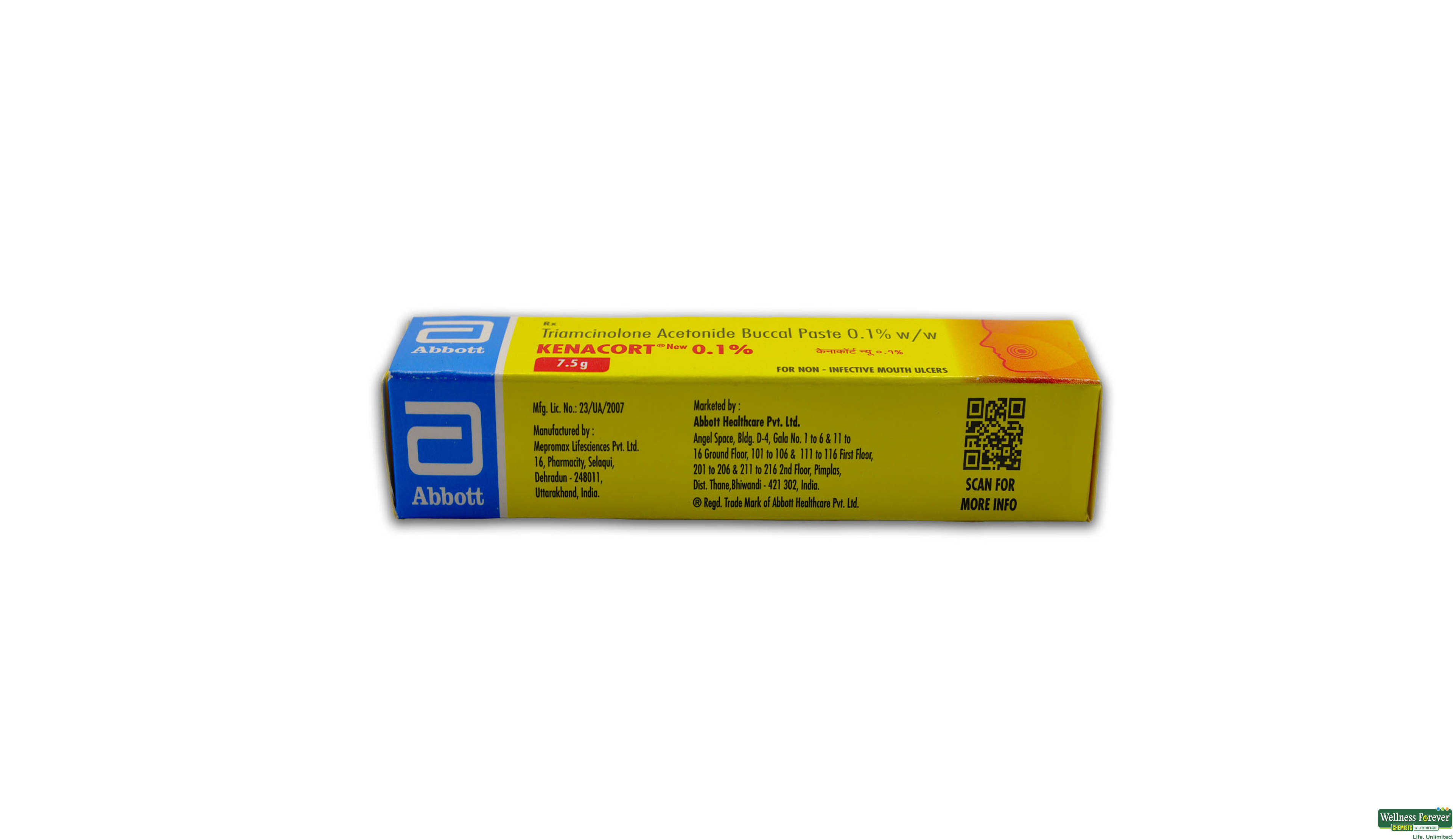 KENACORT 0.1%W/W ORAL PASTE 7.5GM- 3, 7.5GM, 