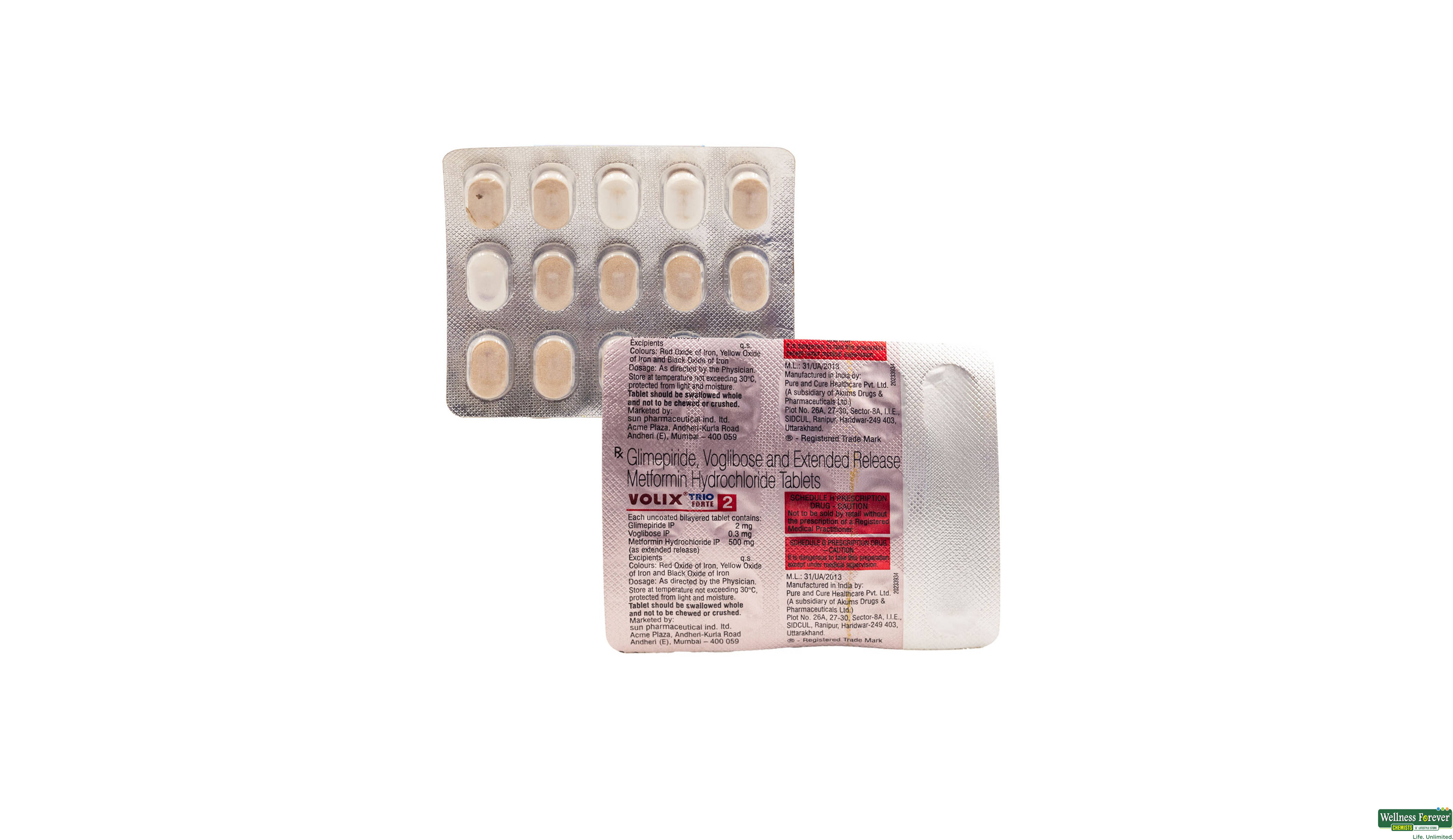VOLIX TRIO FORTE 2MG 15TAB- 1, 15TAB, 