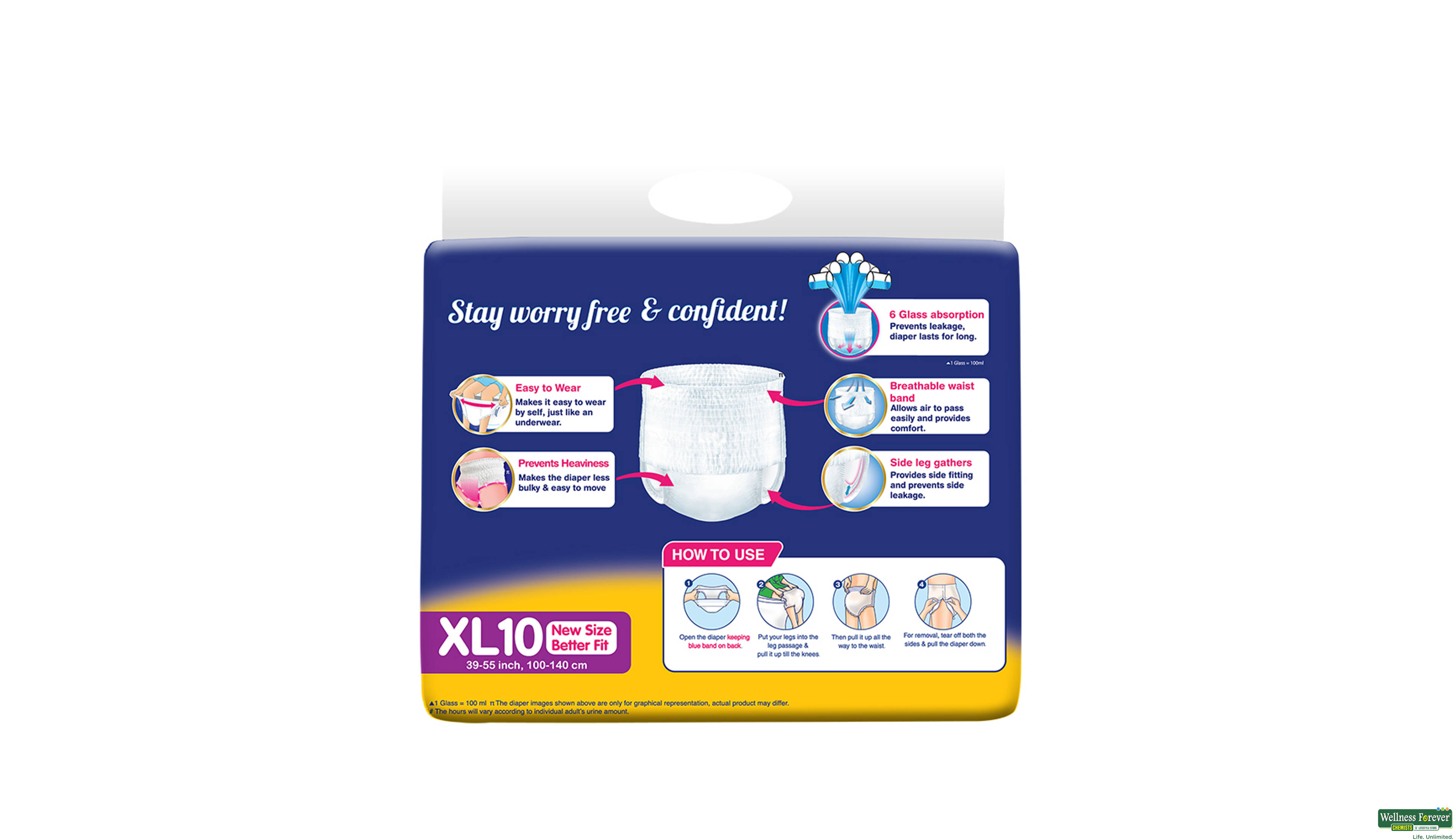LIFREE PANTS XL 10PC- 2, 10PC, 