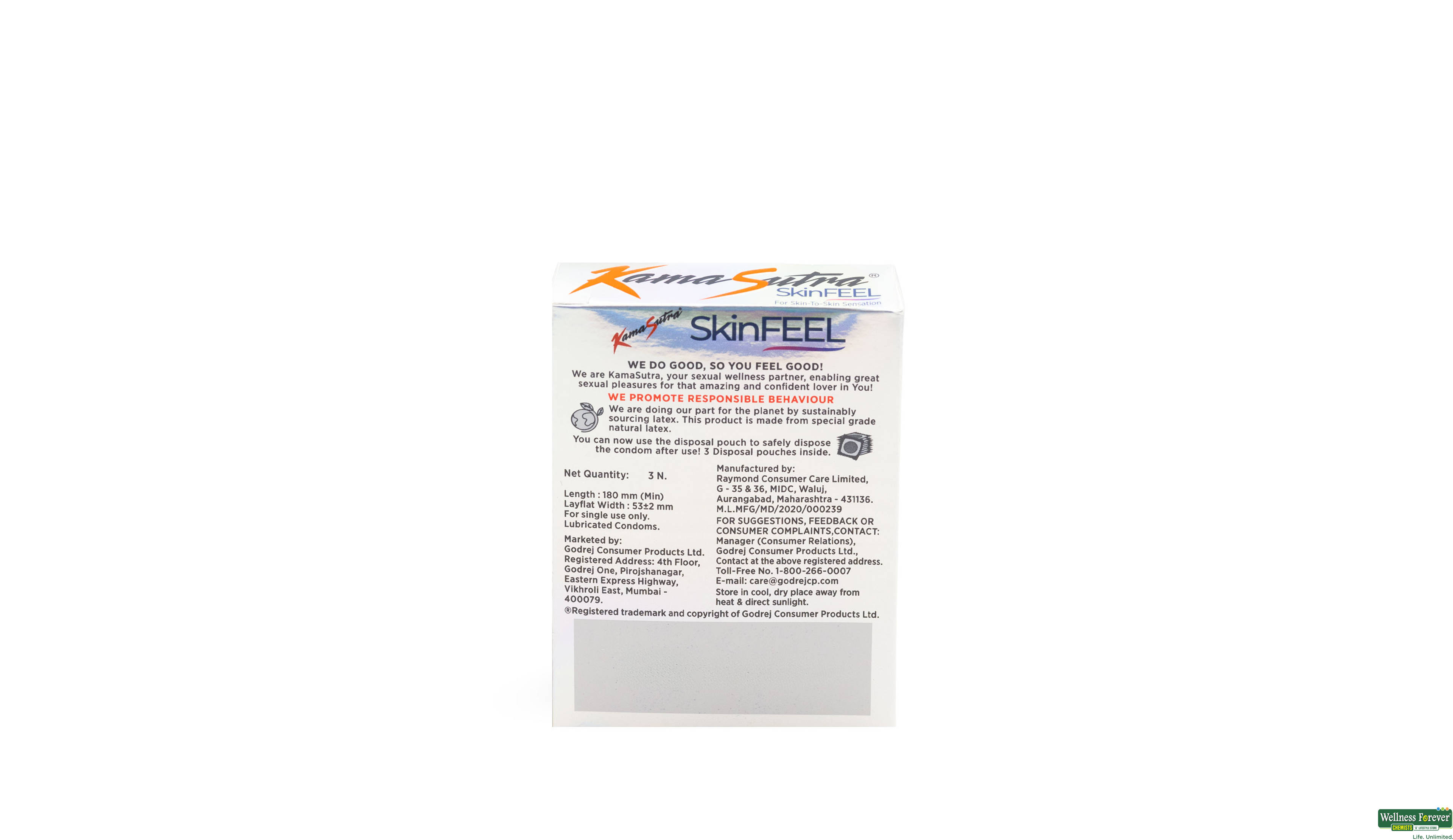 KAMASUTRA SKIN FEEL 3S- 2, 1PC, 