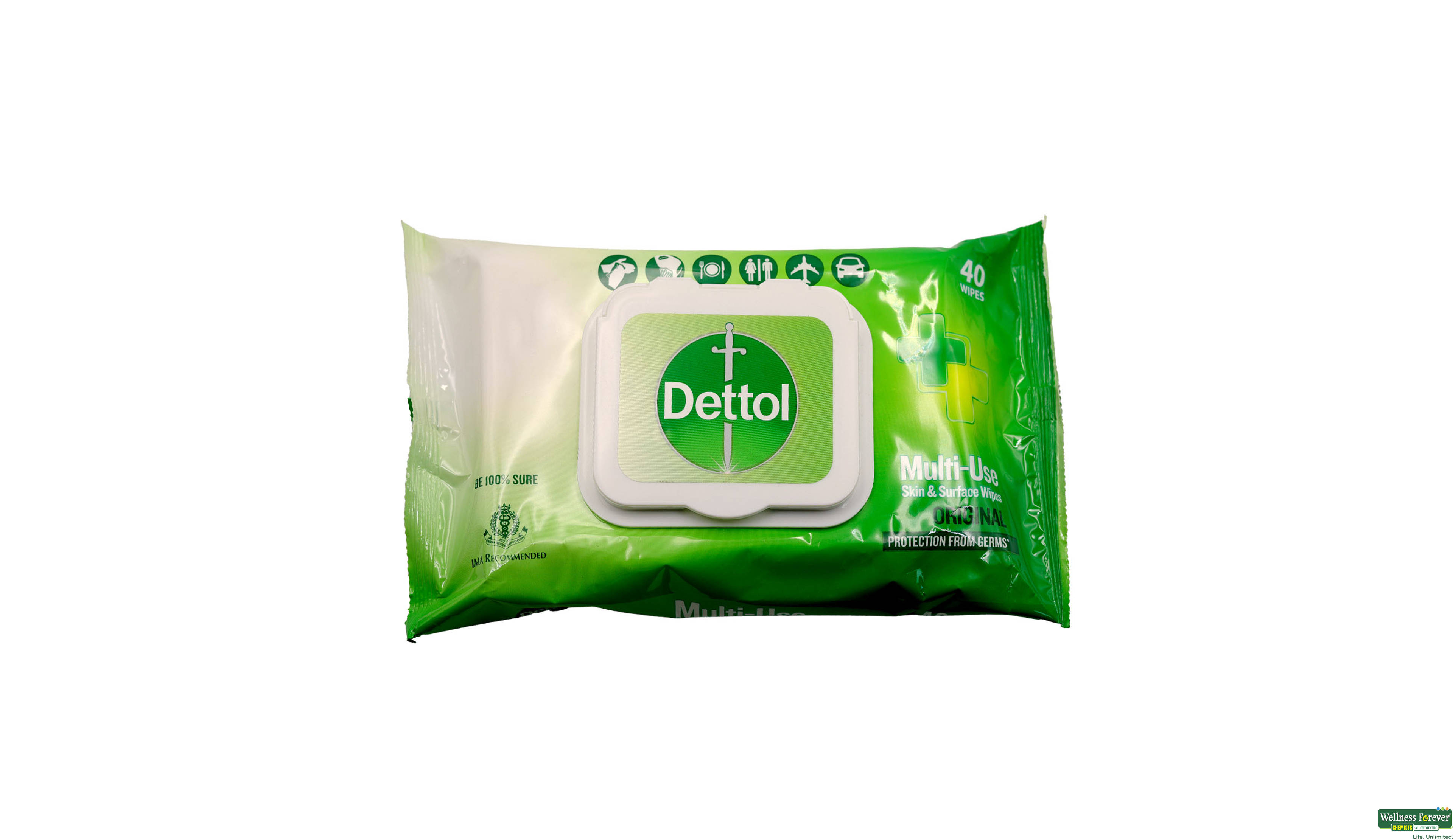 DETTOL IN WIPES ORG 40S- 1, 1PC, 