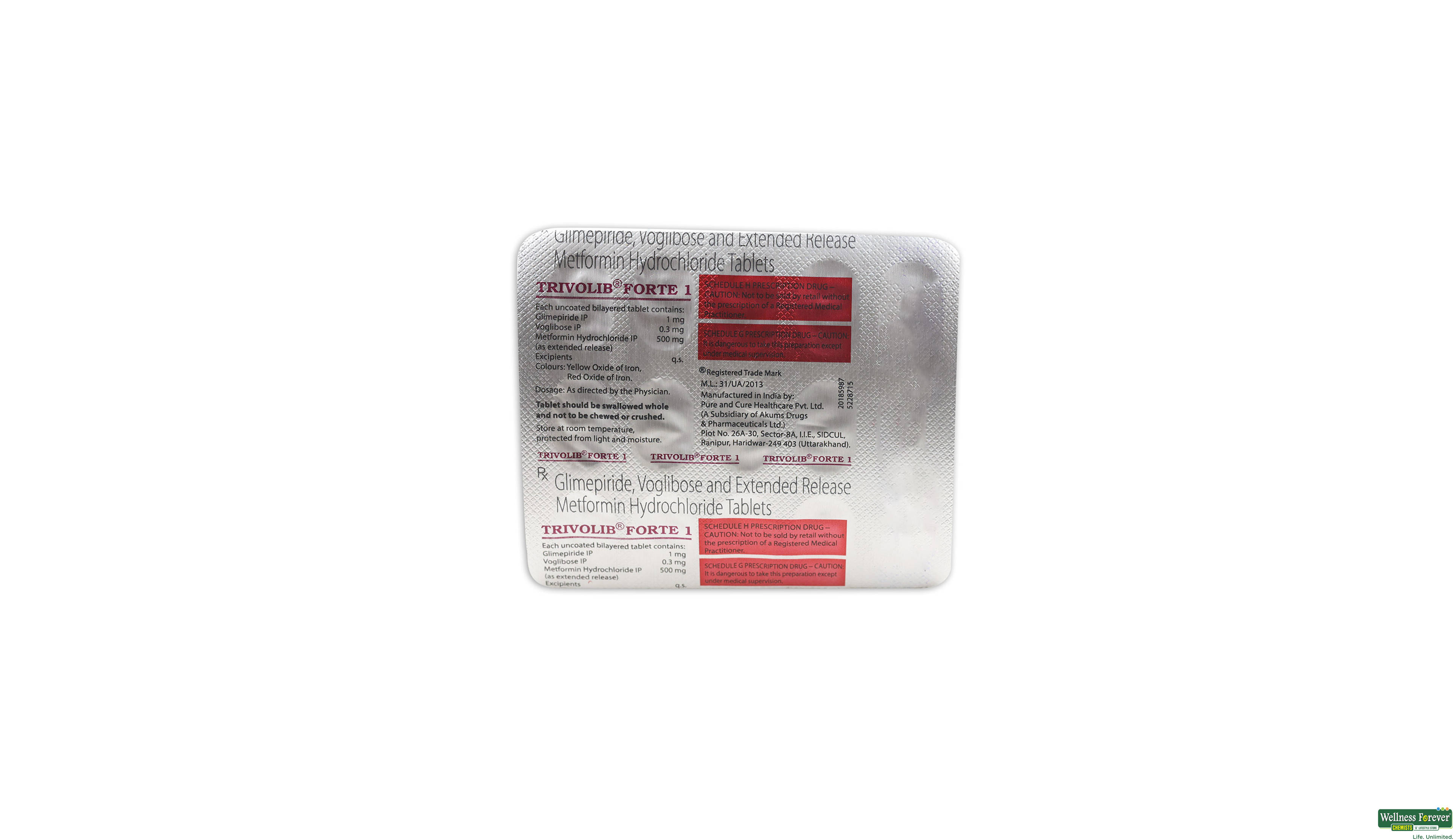 TRIVOLIB FORTE 1MG 15TAB- 1, 15TAB, 