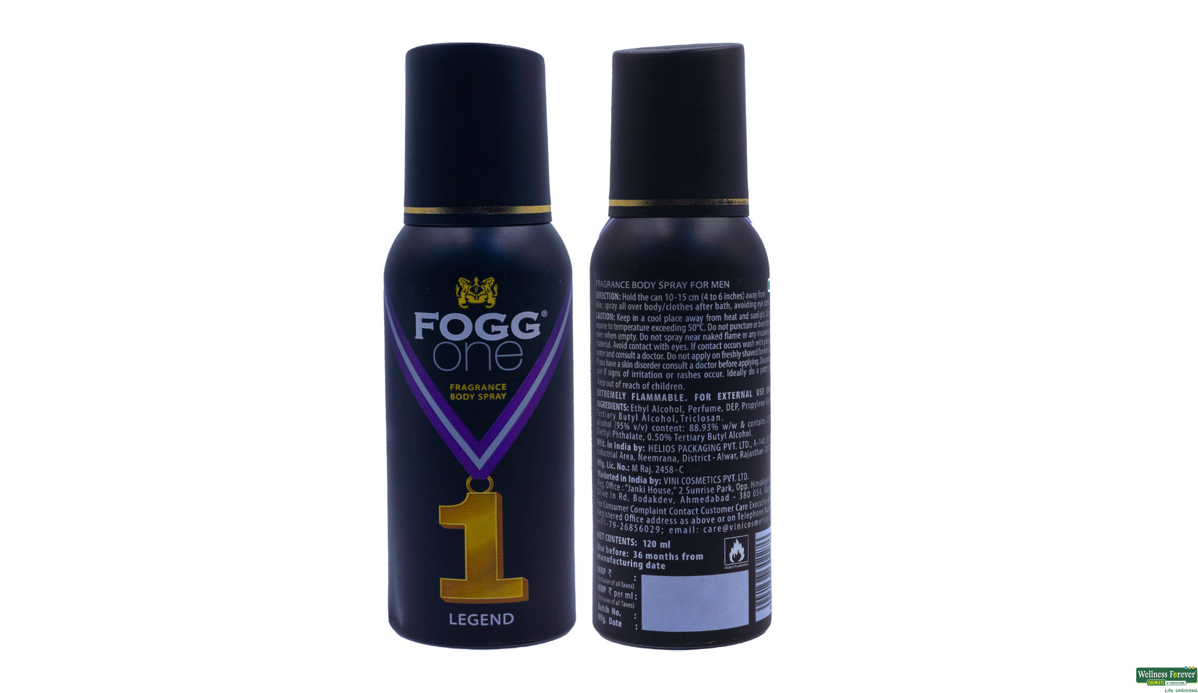 FOGGÂ DEO ONE LEGENDÂ  BODY SPRAY 120ML- 1, 120ML, 