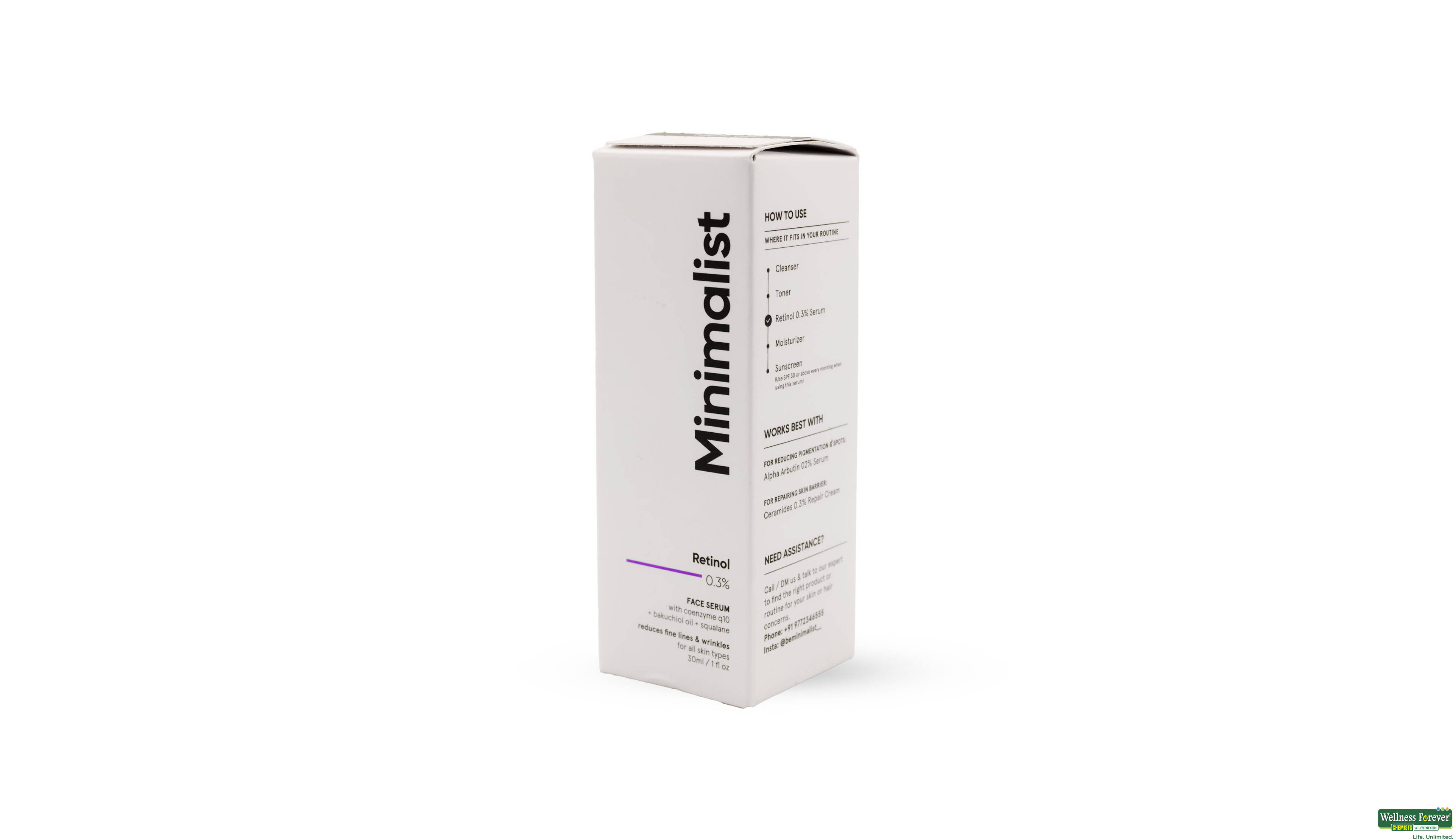 MINIMALIST 0.3% RETINOL FACE SERUM WITH 1PC- 1, 30ML, 