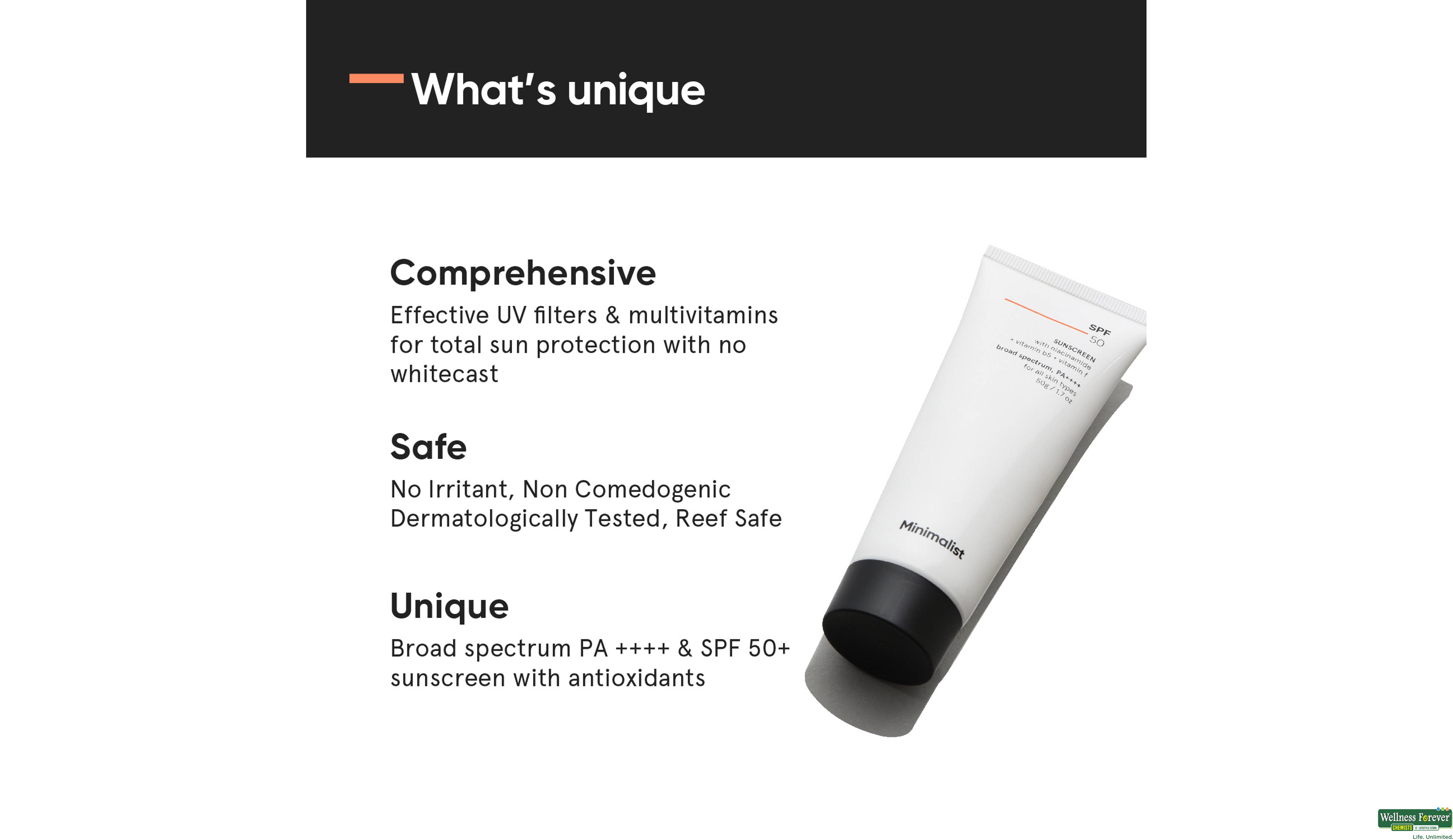 MINIMALIST MULTI VITAMIN SPF 50 PA ++++ 1PC- 3, 50GM, 