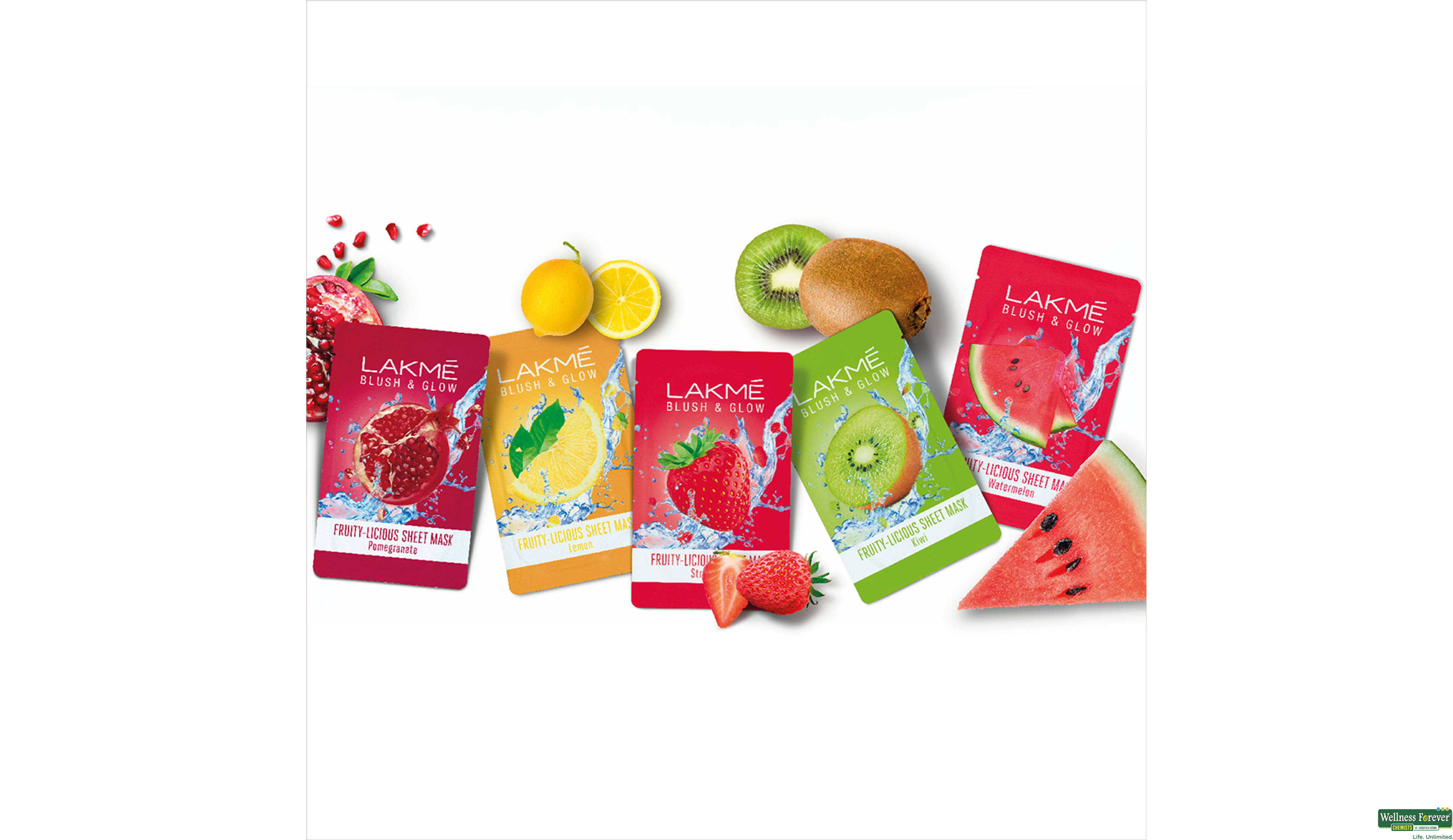 LAKME BLUSH & GLOW KIWI SHEET MASK 25 ML- 7, 20ML, 