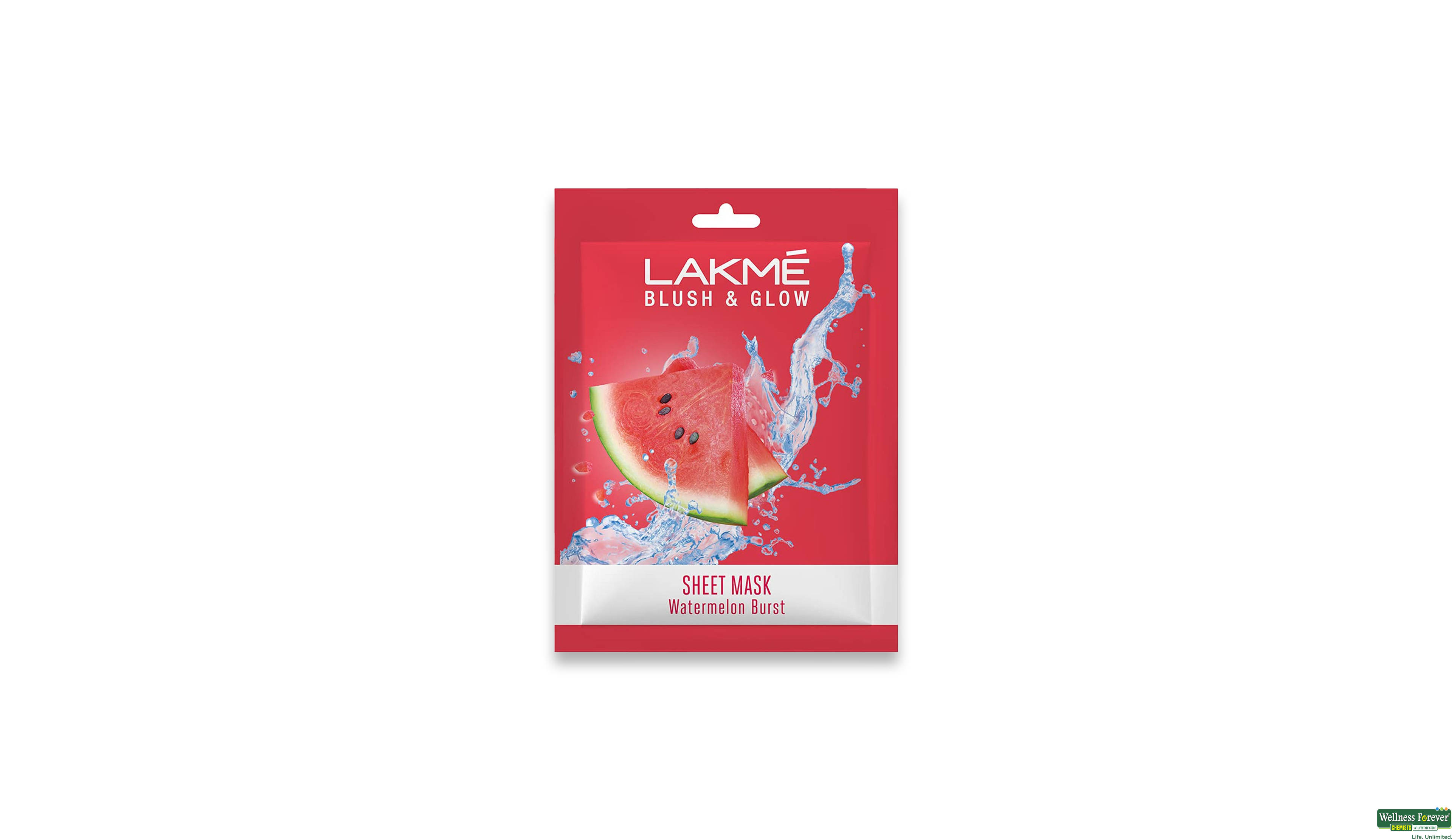 LAKME BLUSH & GLOW WATERMLN SHEET MASK 25ML- 1, 20ML, 