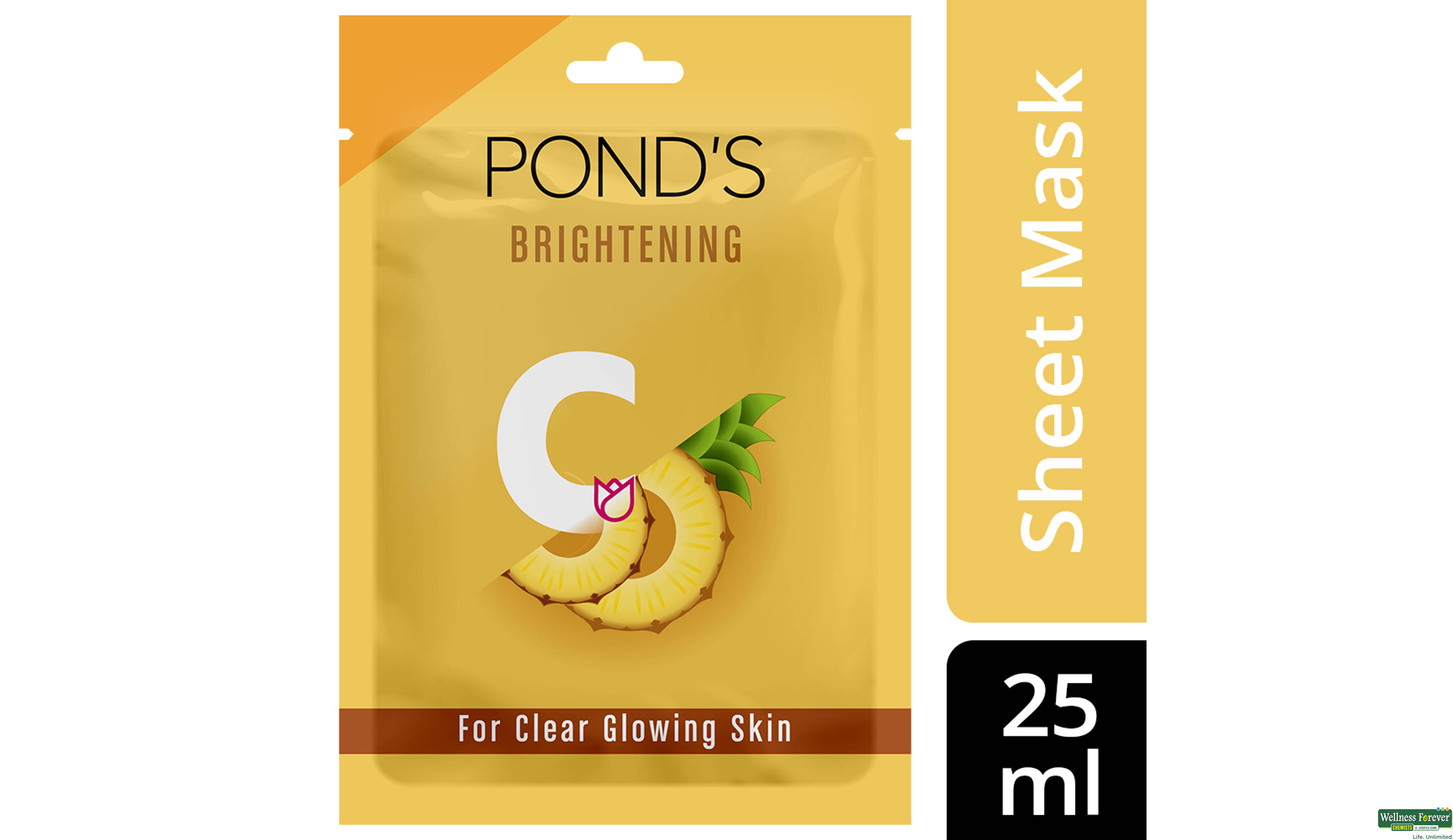 PONDS VITAMIN C BRIGHTENING PINEAPPLE SM 25ML- 1, 25ML, 