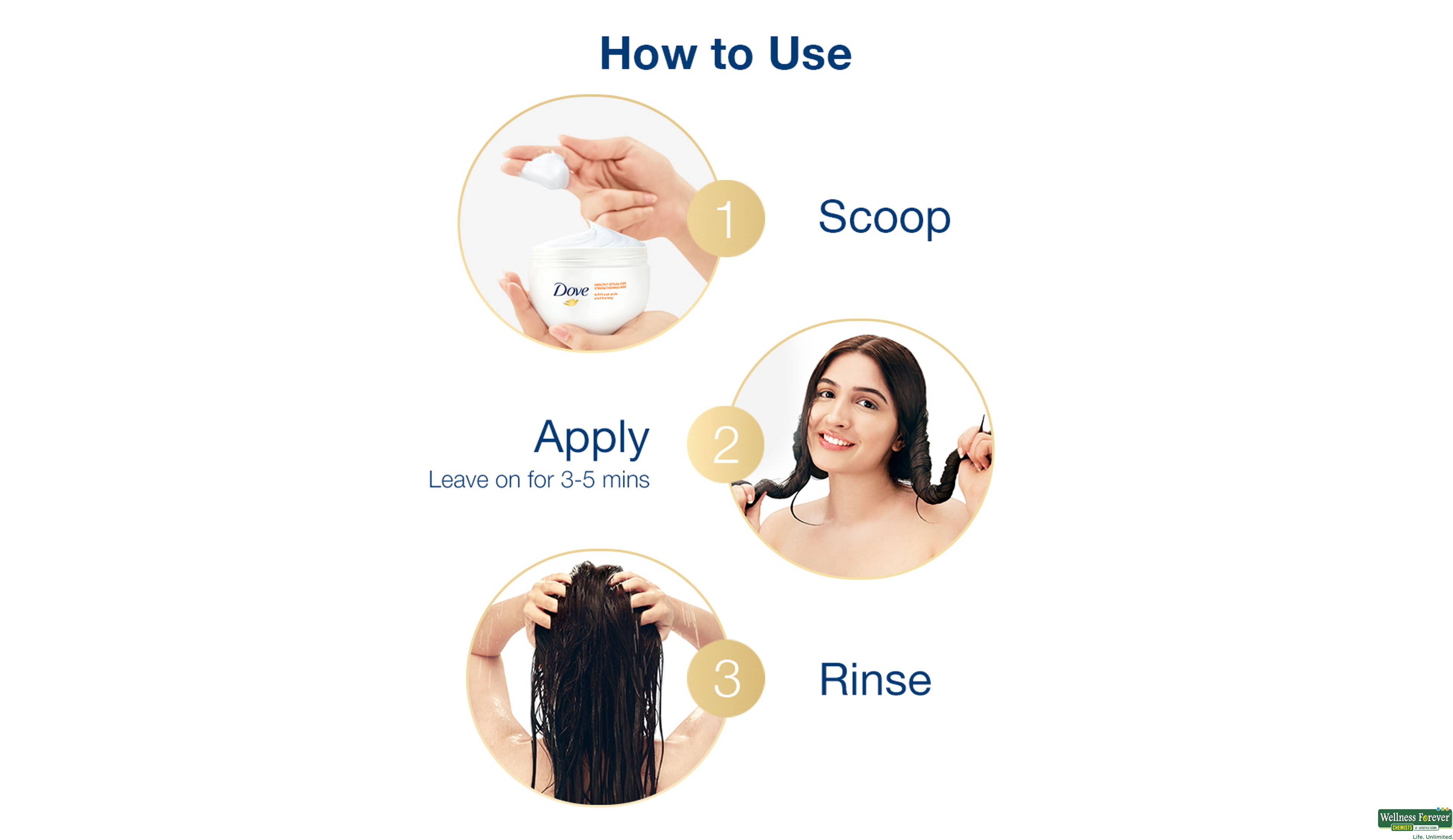 DOVE HR STRENGTHENING HAIR MASK 300ML- 4, 300ML, 