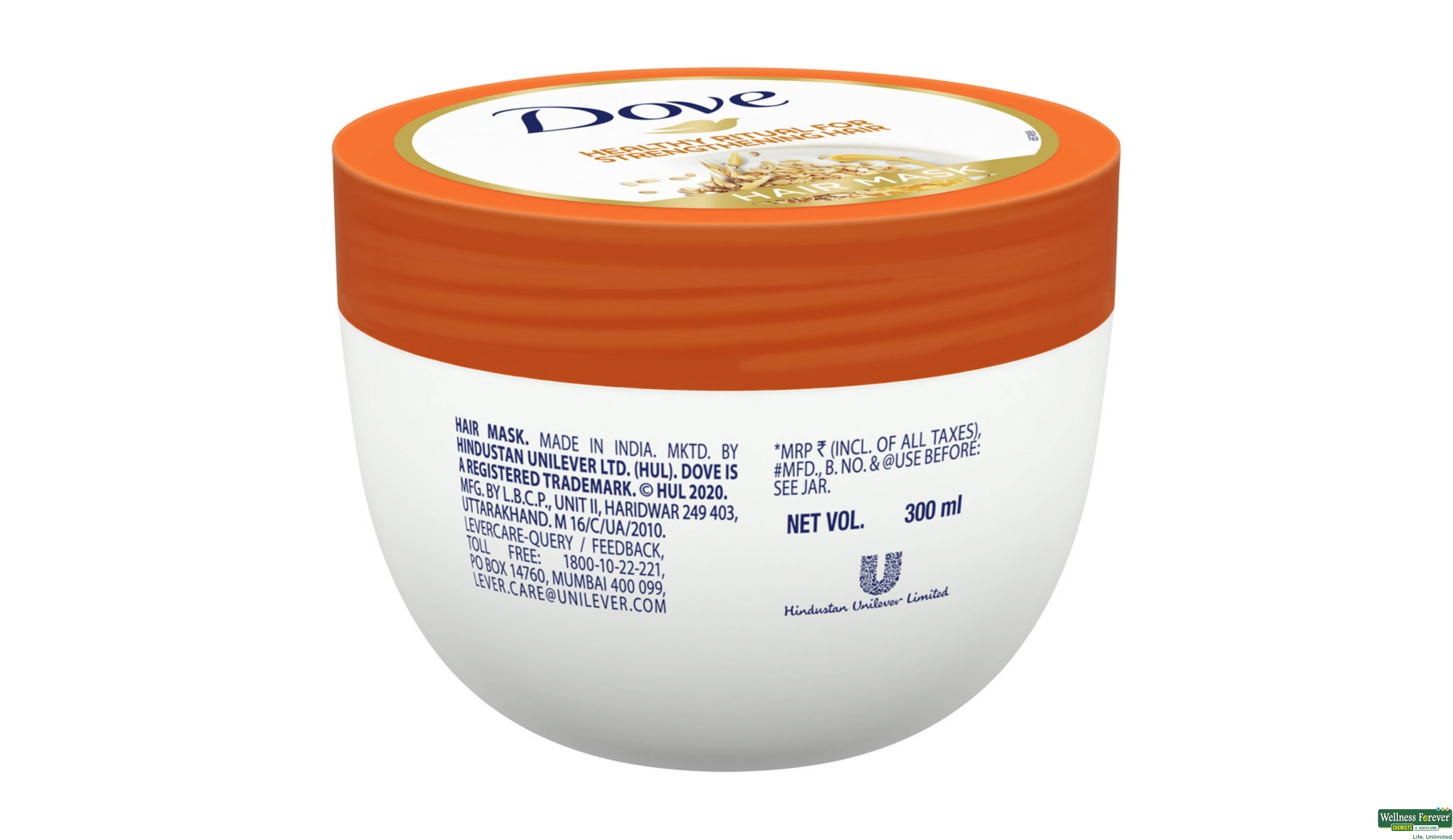 DOVE HR STRENGTHENING HAIR MASK 300ML- 7, 300ML, 