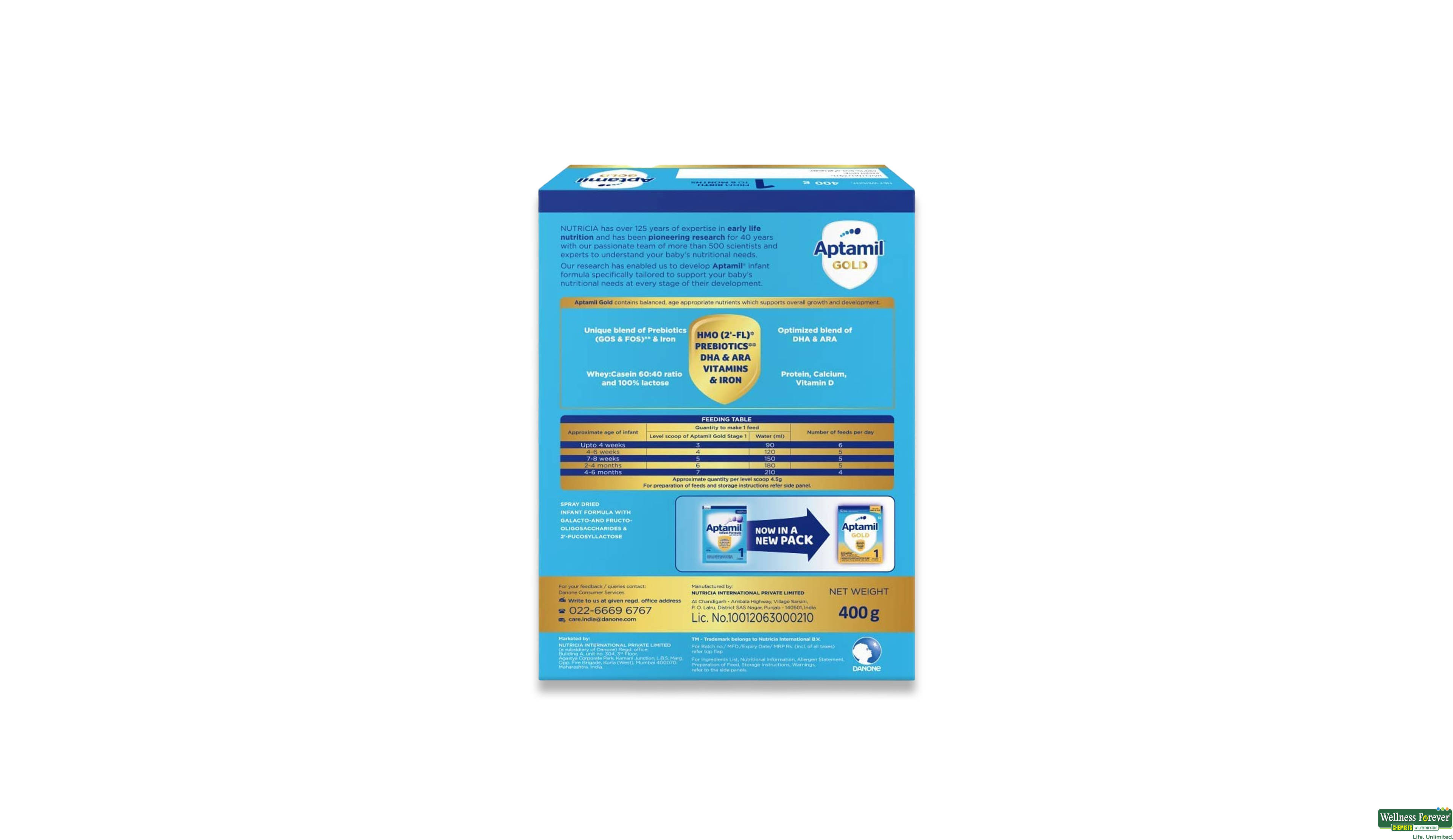 APTAMIL GOLD 1 PWDR TIN 400GM- 2, 400GM, 