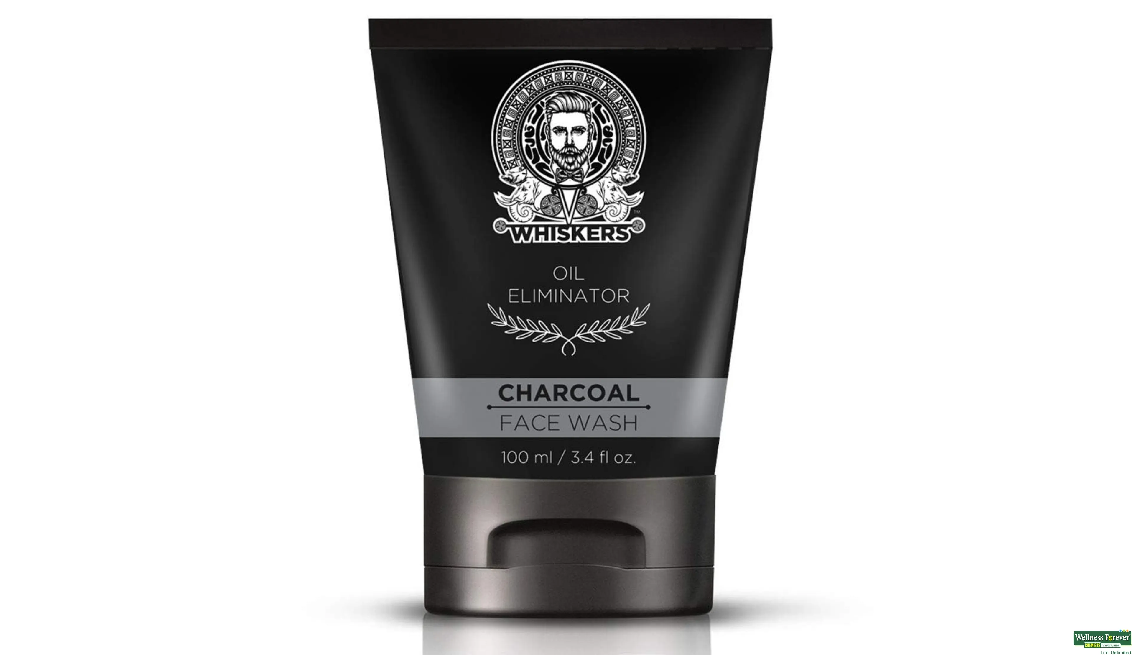 WHISKERS F/WASH MEN CHARCOAL 100ML- 1, 100ML, 