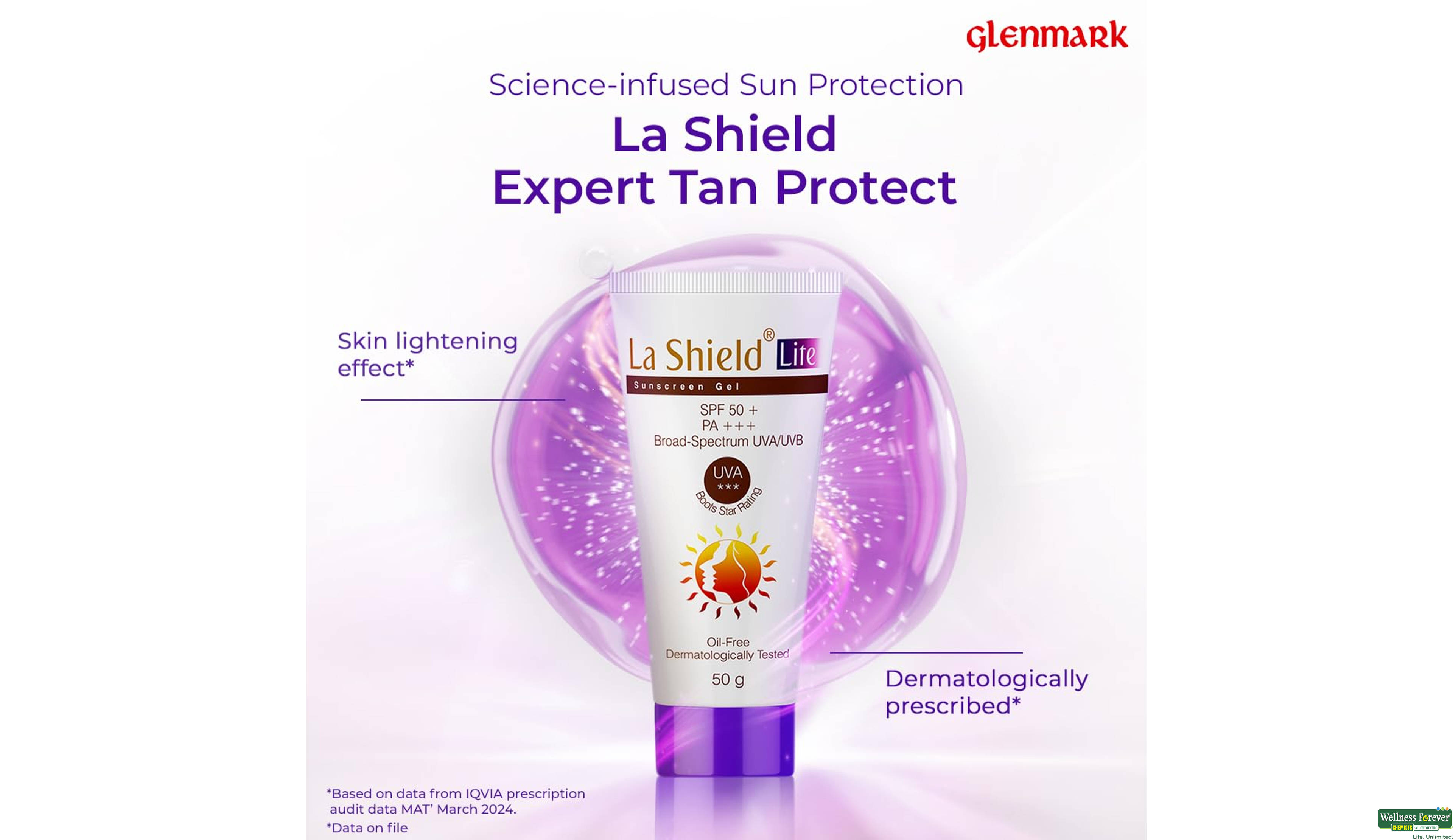 LA SHIELD LITE SUNSCREEN SPF50 GEL 50GM- 2, 50GM, 