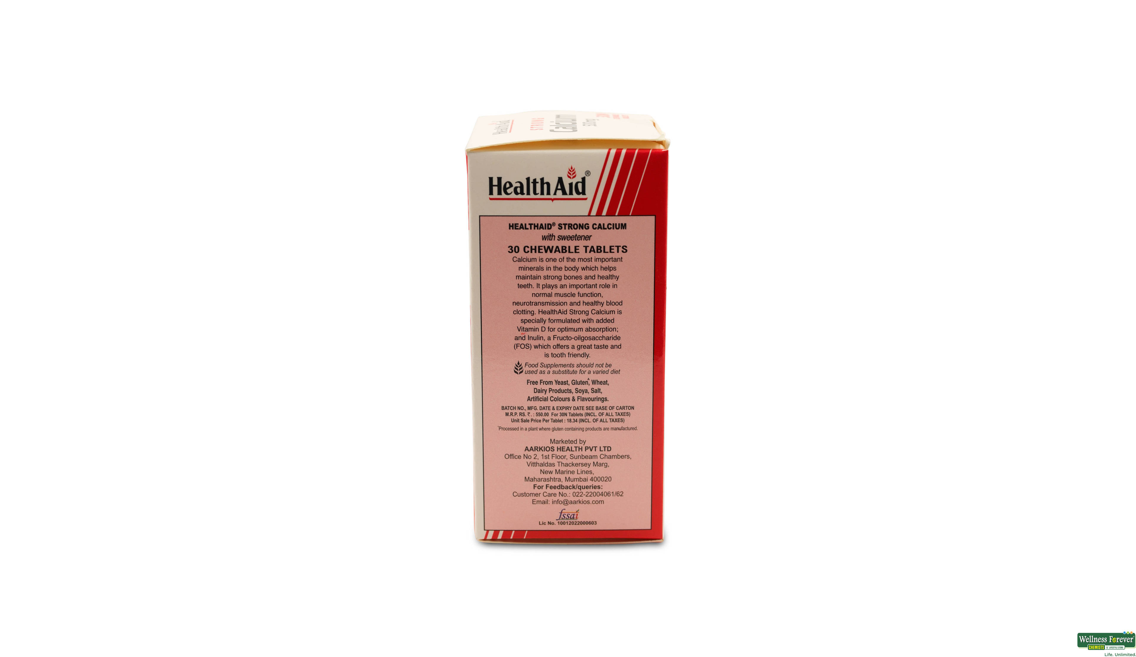 HEALTH AID CALCIUM 500MG CHEWABLE 30TAB- 2, 30CAP, null