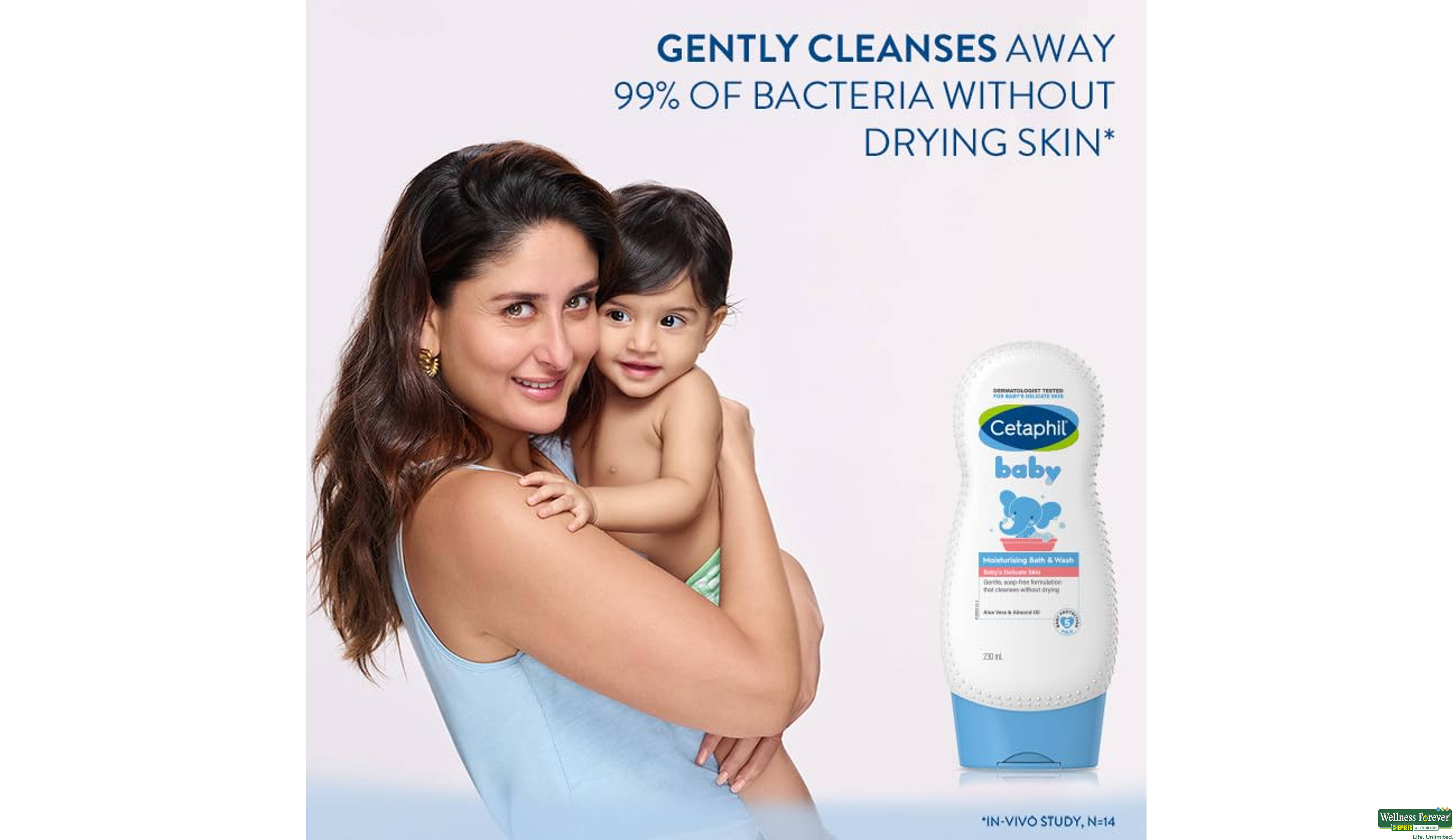 CETAPHIL BABY B/WASH MOISTURISING 230ML- 3, 230ML, 