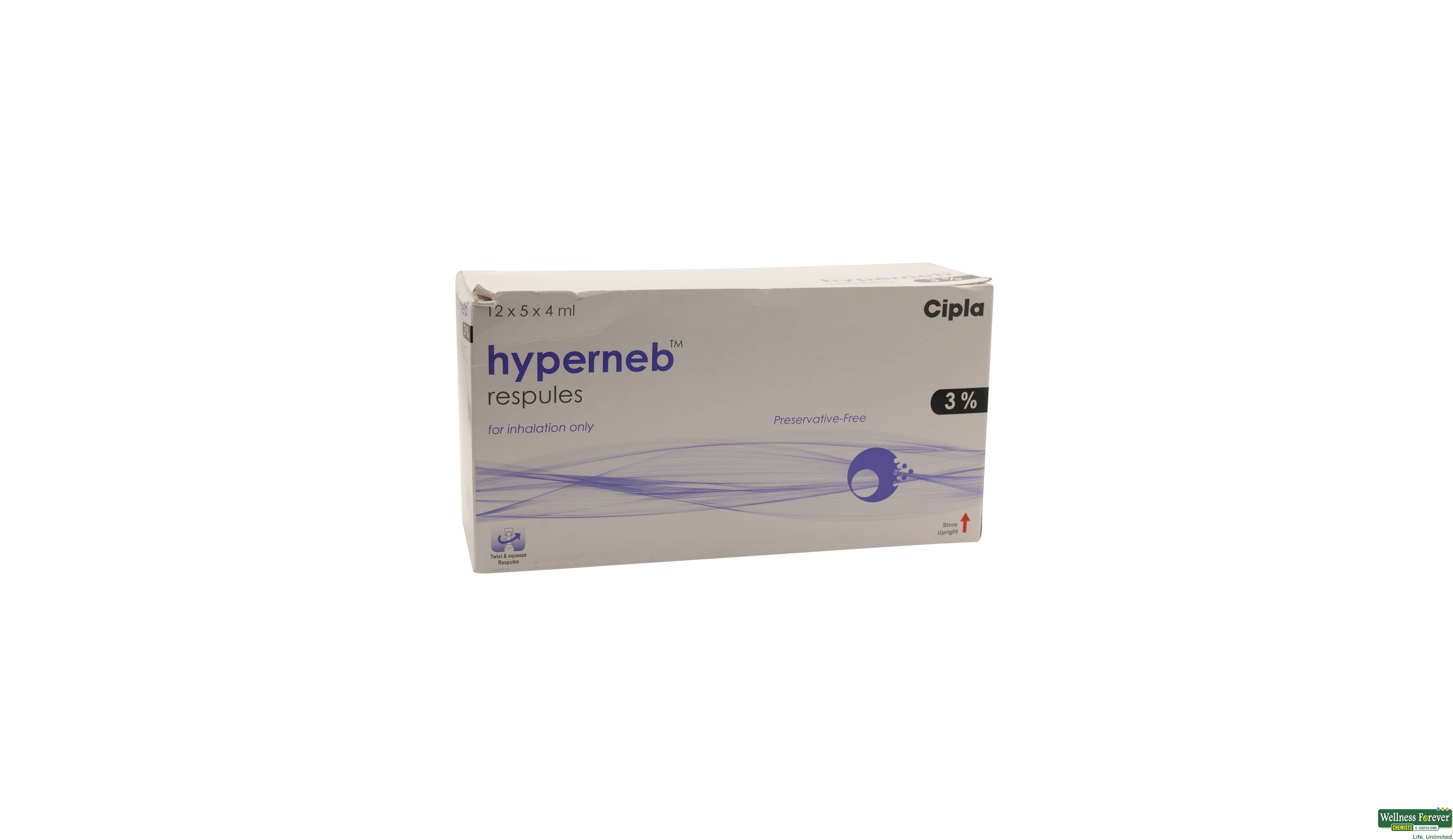 HYPERNEB 3% RESPULES 4ML- 1, 4ML, Helps in the liquefaction of mucus, making expectoration easier
Assists in hydrating dry respiratory passages
Can be used as a carrier for other nebulized medications
Single-use vials for hygiene and convenience