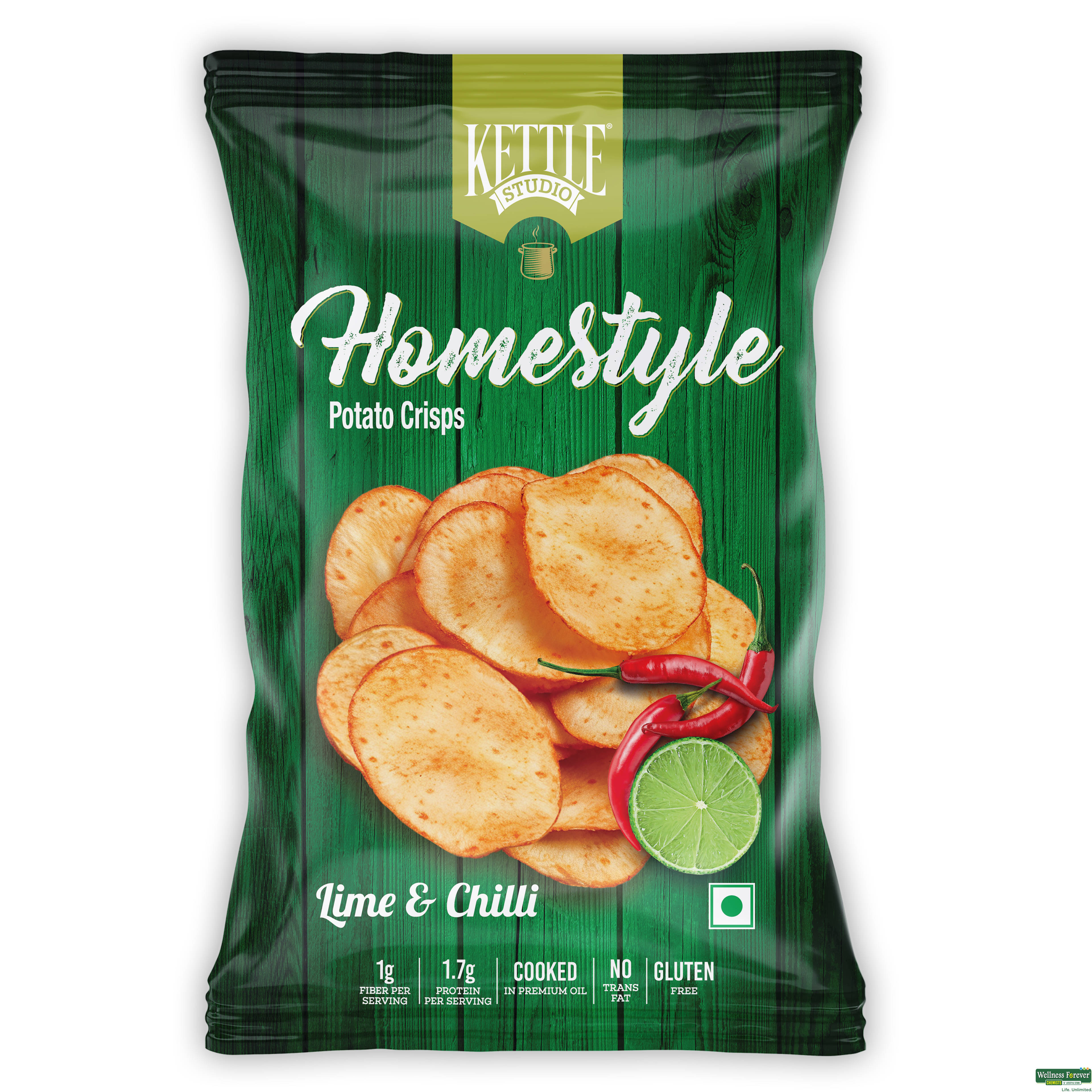 Kettle Potato Crisps Lime & Chilli 125g-image