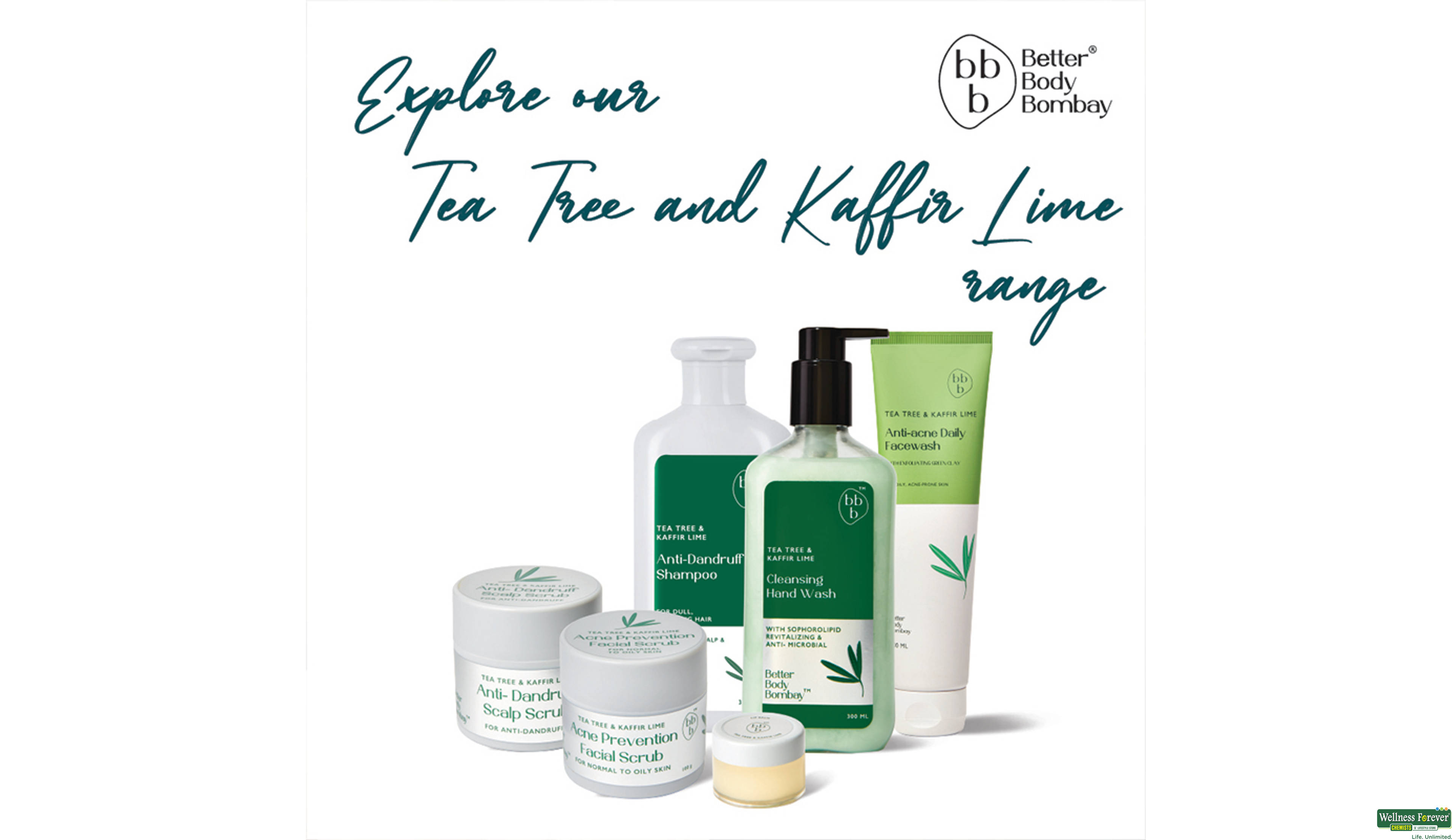 BBB F/SCRUB TEA TREE & KAFFIR LIME ACNE PREVENTION 100GM- 5, 100GM, 