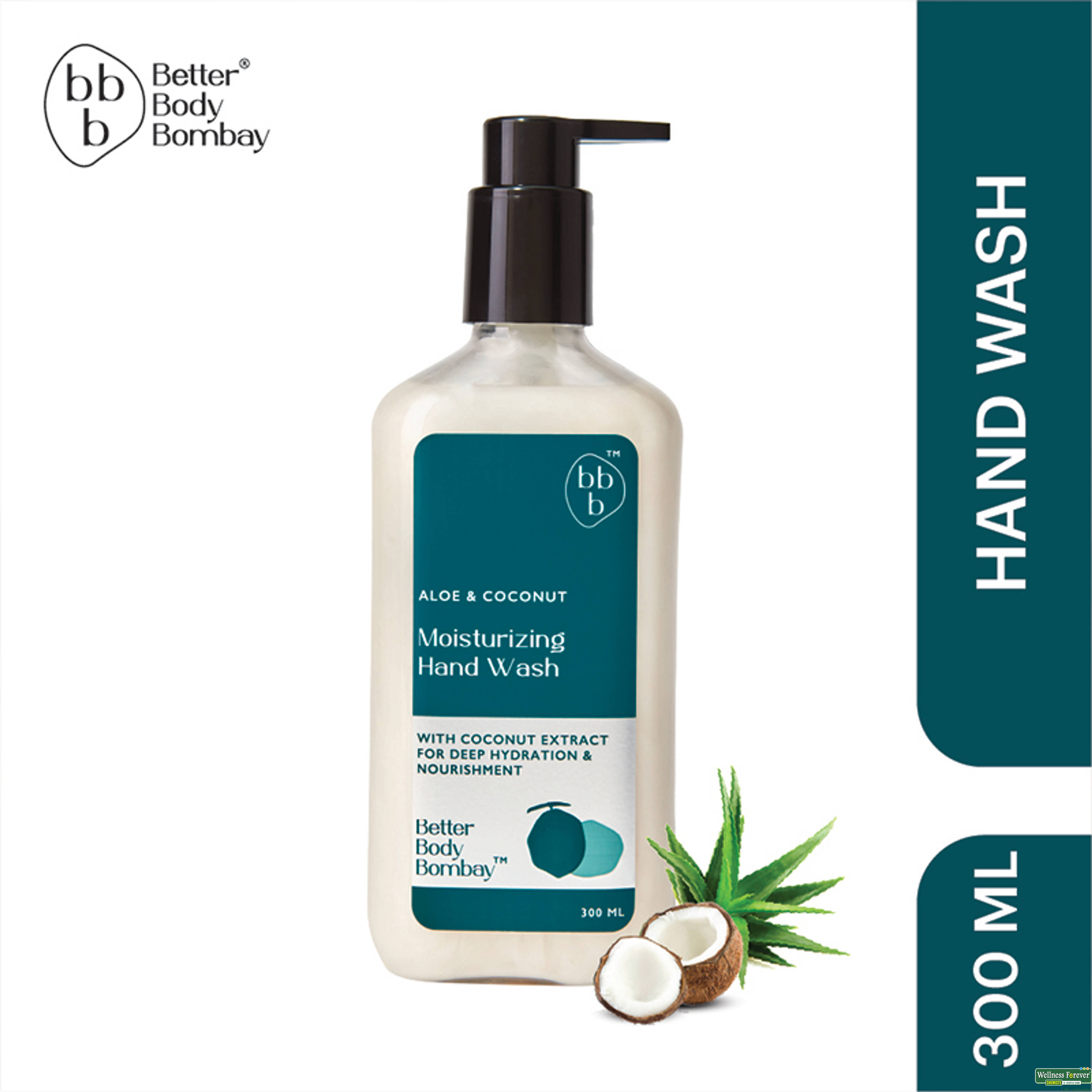 BBB H/WASH ALOE & COCONUT MOISTURIZING 300ML-image