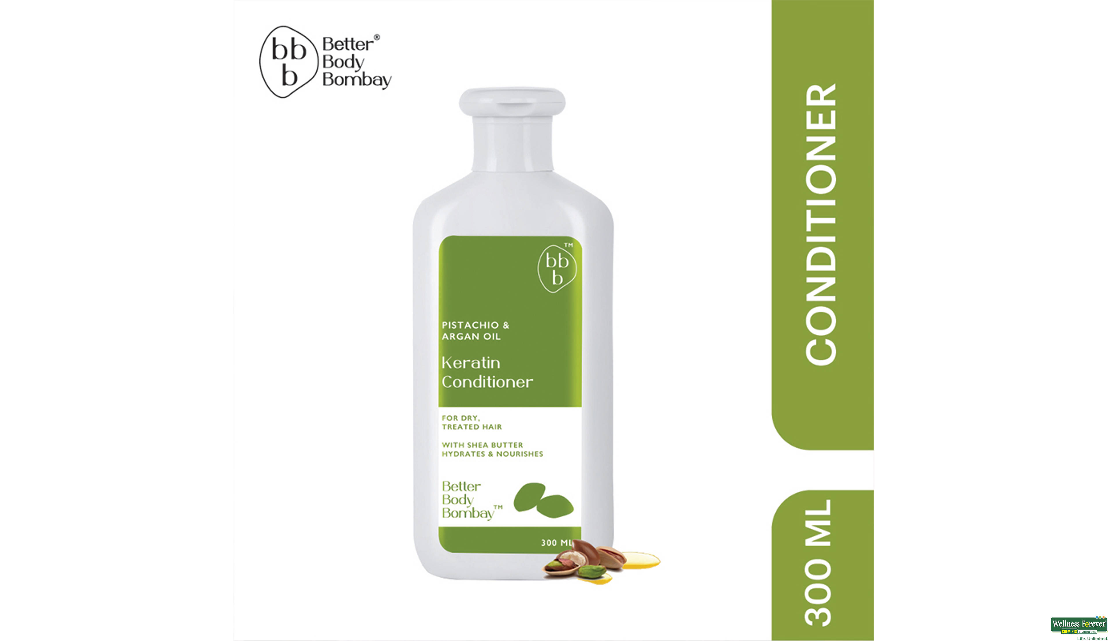 BBB COND PISTACHIO & ARGAN OIL KERATIN 300ML- 1, 300ML, 