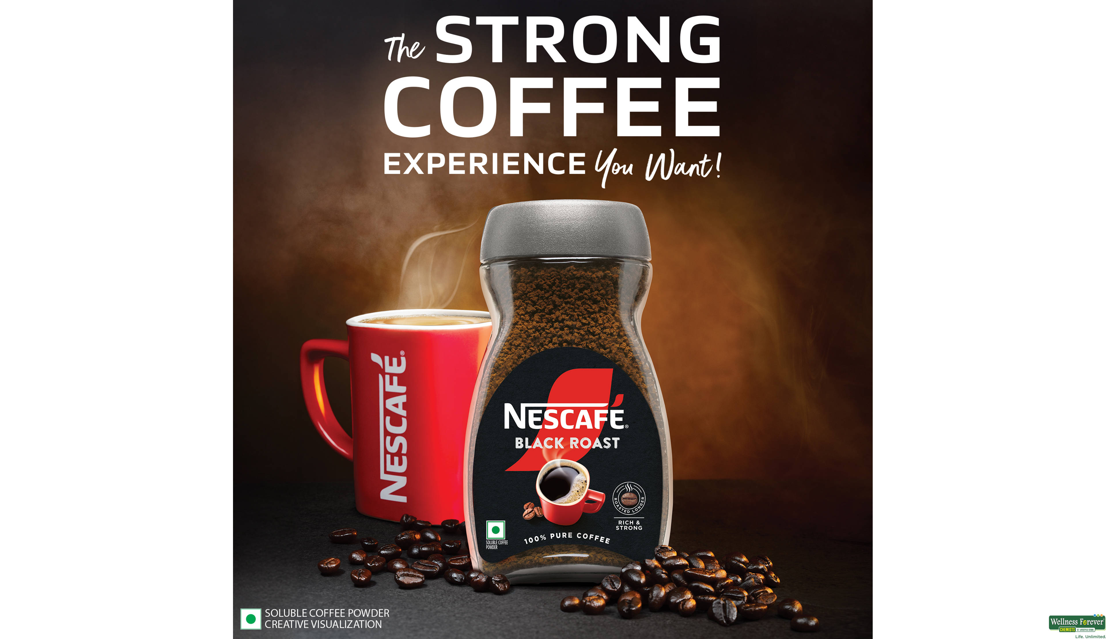 NESCAFE CLASSIC BLACK ROAST JAR 100GM- 6, 100GM, 