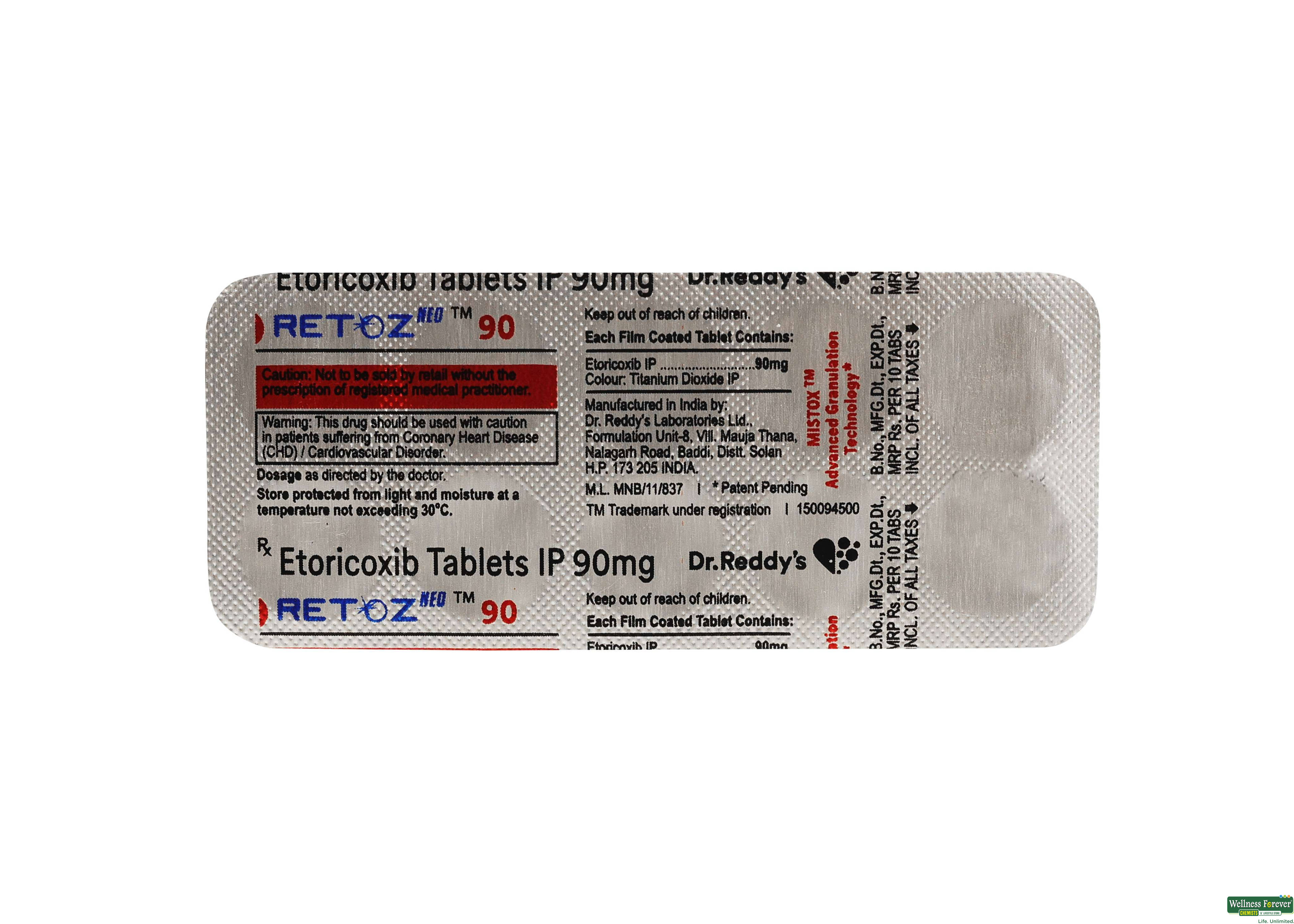 Retoz Neo 90Mg 10 Tablets-image