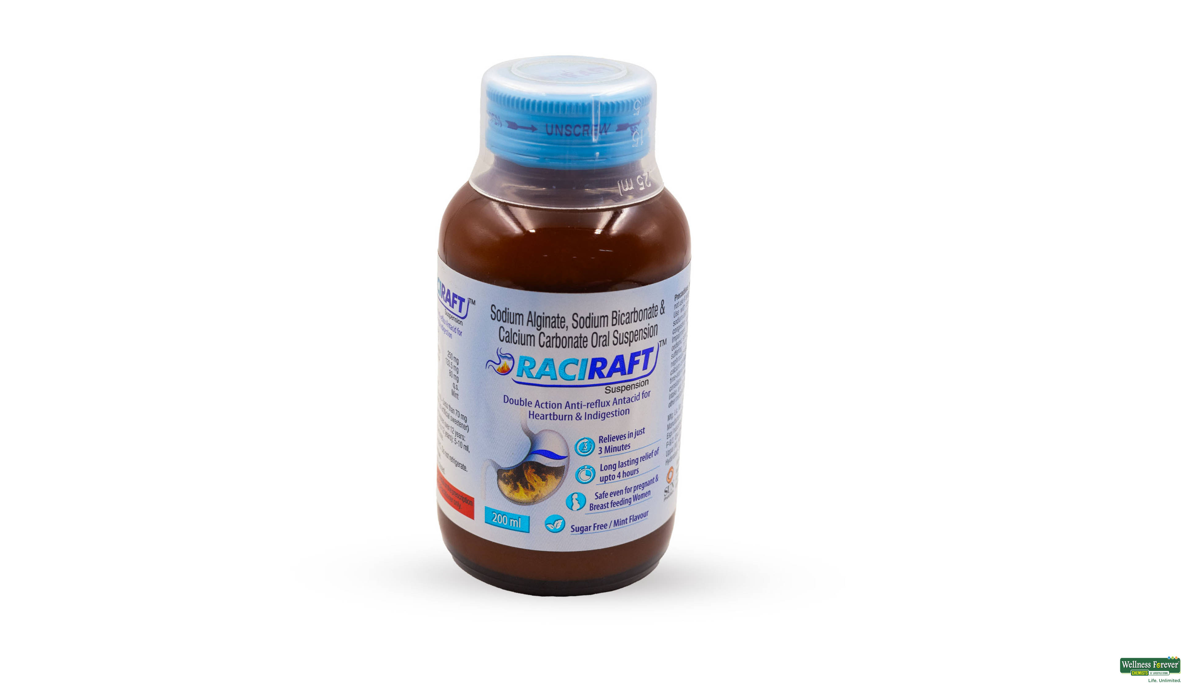 RACIRAFT MINT FLVR S/F SUSP 200ML- 1, 200ML, 