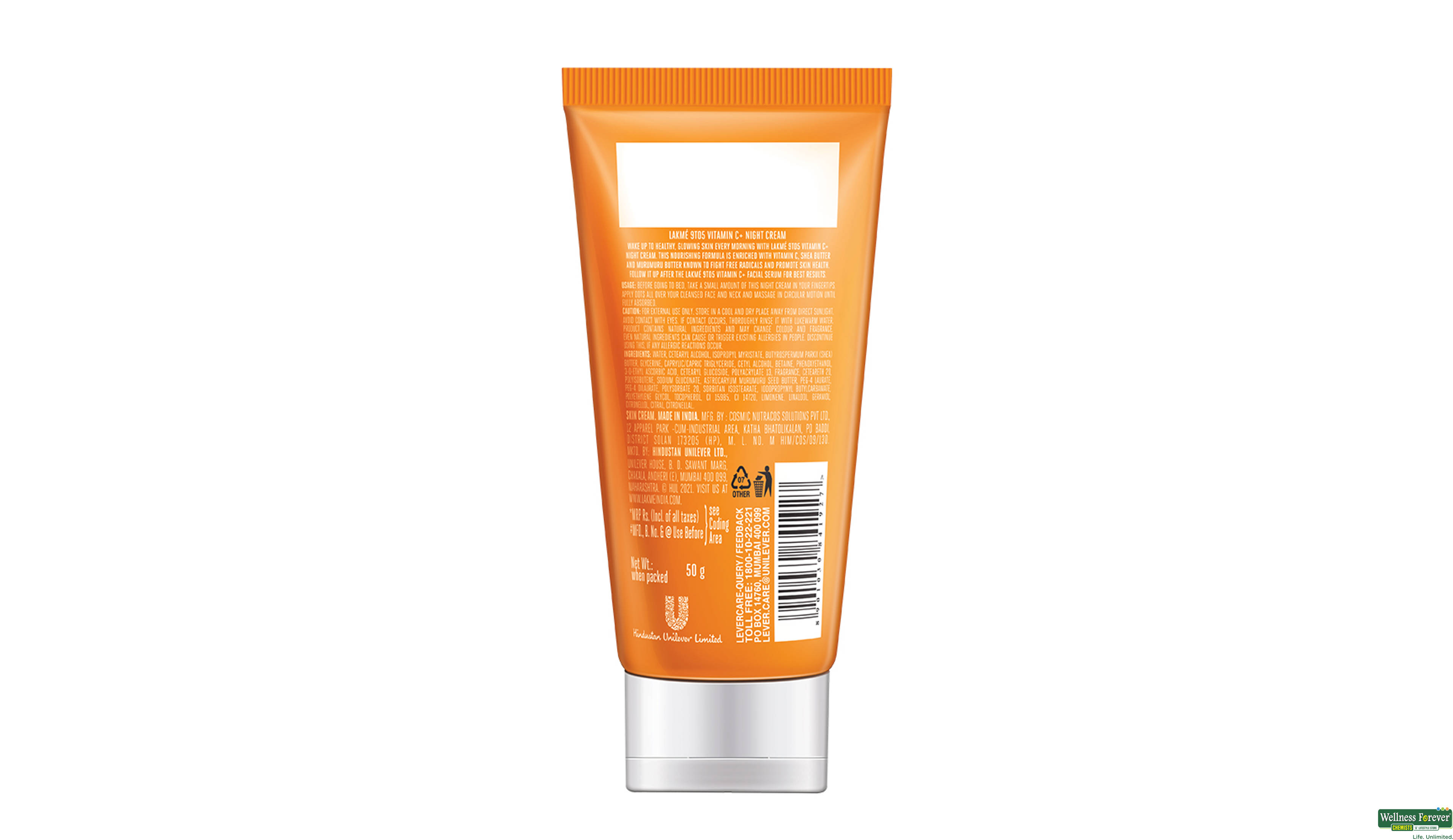 LAKME VITAMIN C NIGHT CREAM 50 GM- 3, 50GM, 