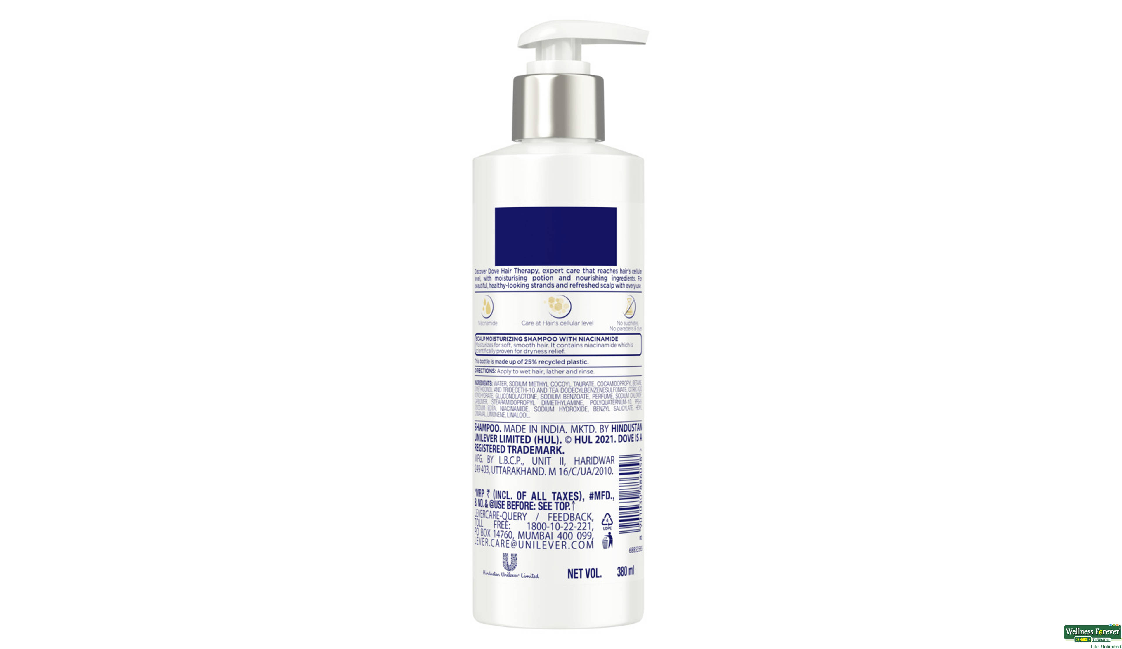 DOVE SHMP HAIR THERPY DRY SCALP 380 ML- 8, 380ML, 