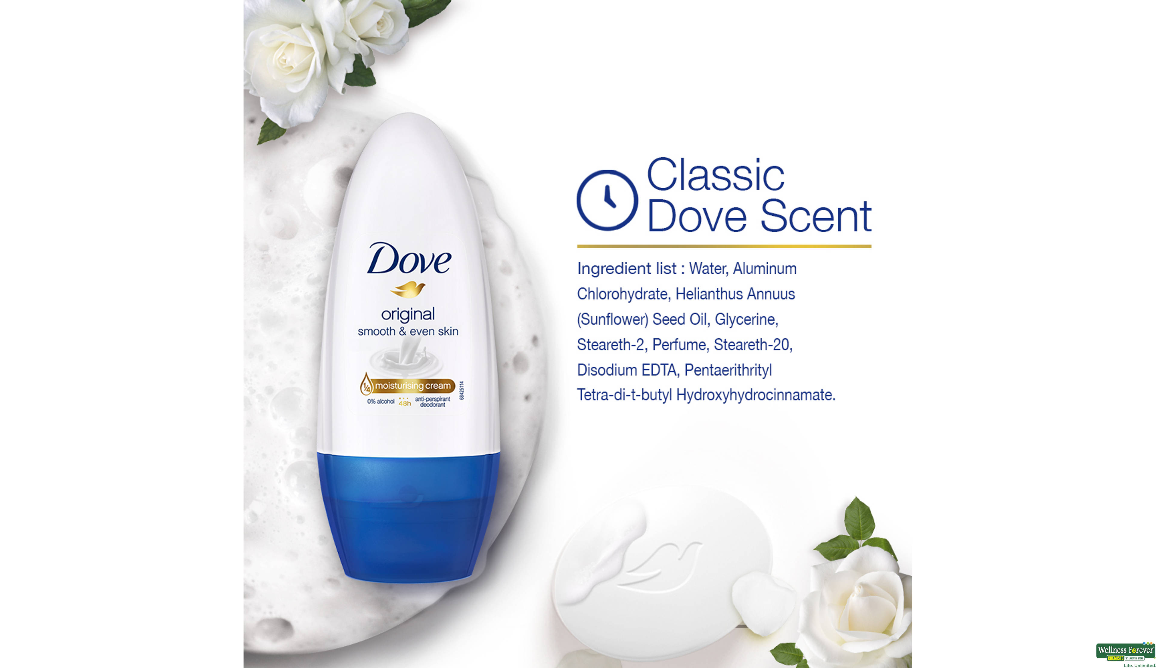 DOVE ROLL ON FOR WOMEN 50 ML- 5, 50ML, 