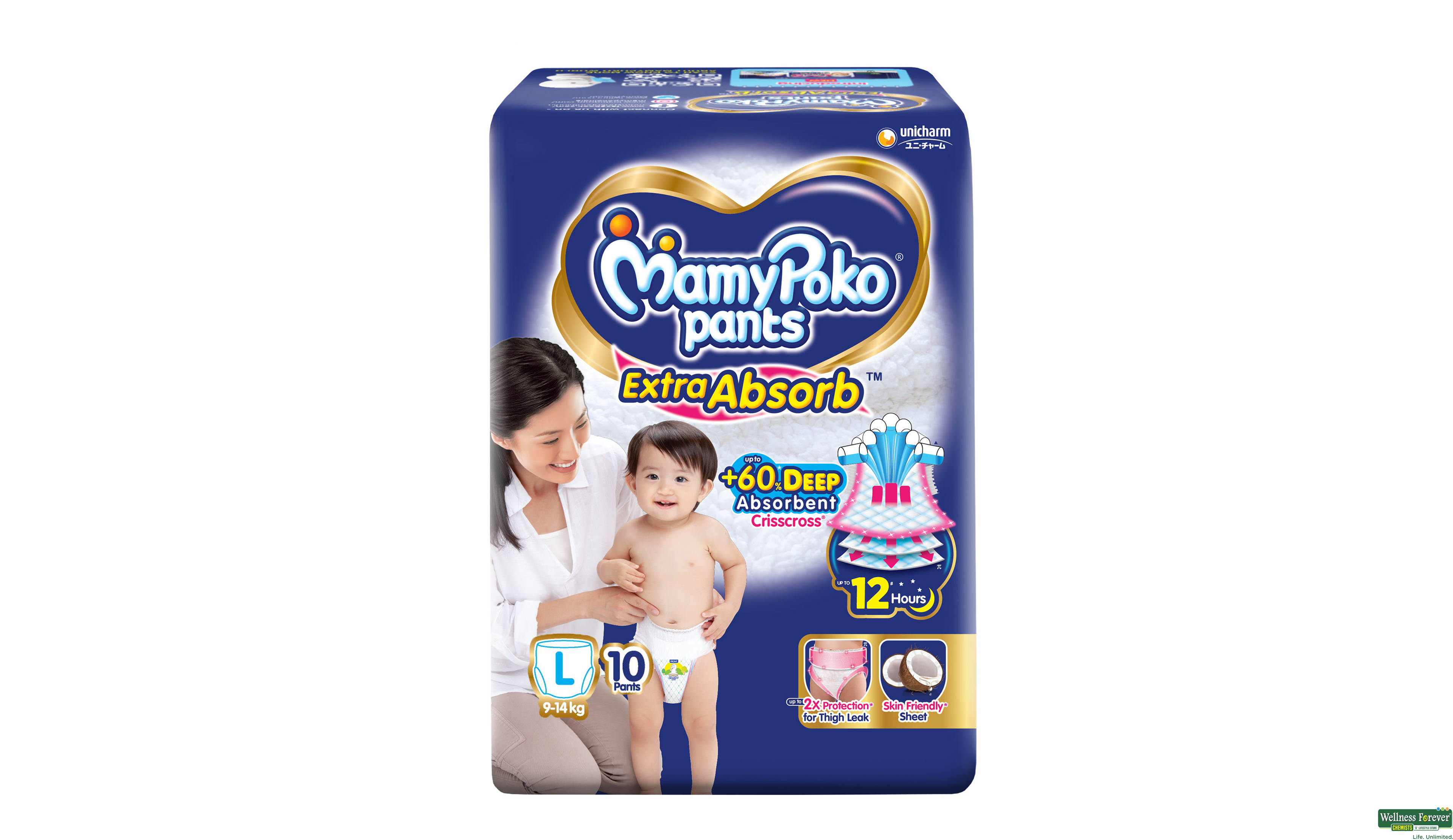 MAMYPOKO DIAP PANTS L 10PC- 1, 10PC, 