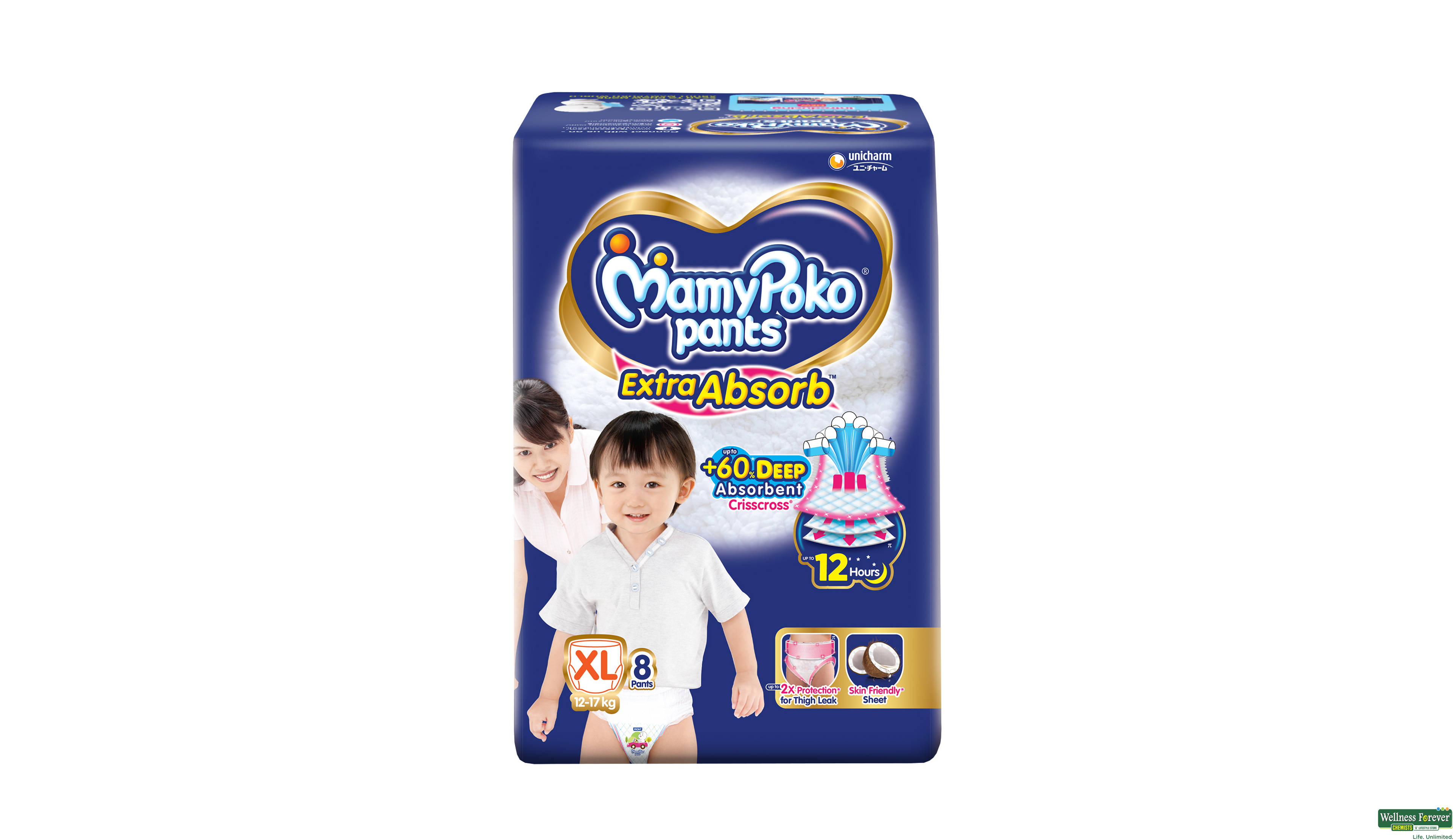 MAMYPOKO DIAP PANTS XL 8PC- 1, 8PC, 