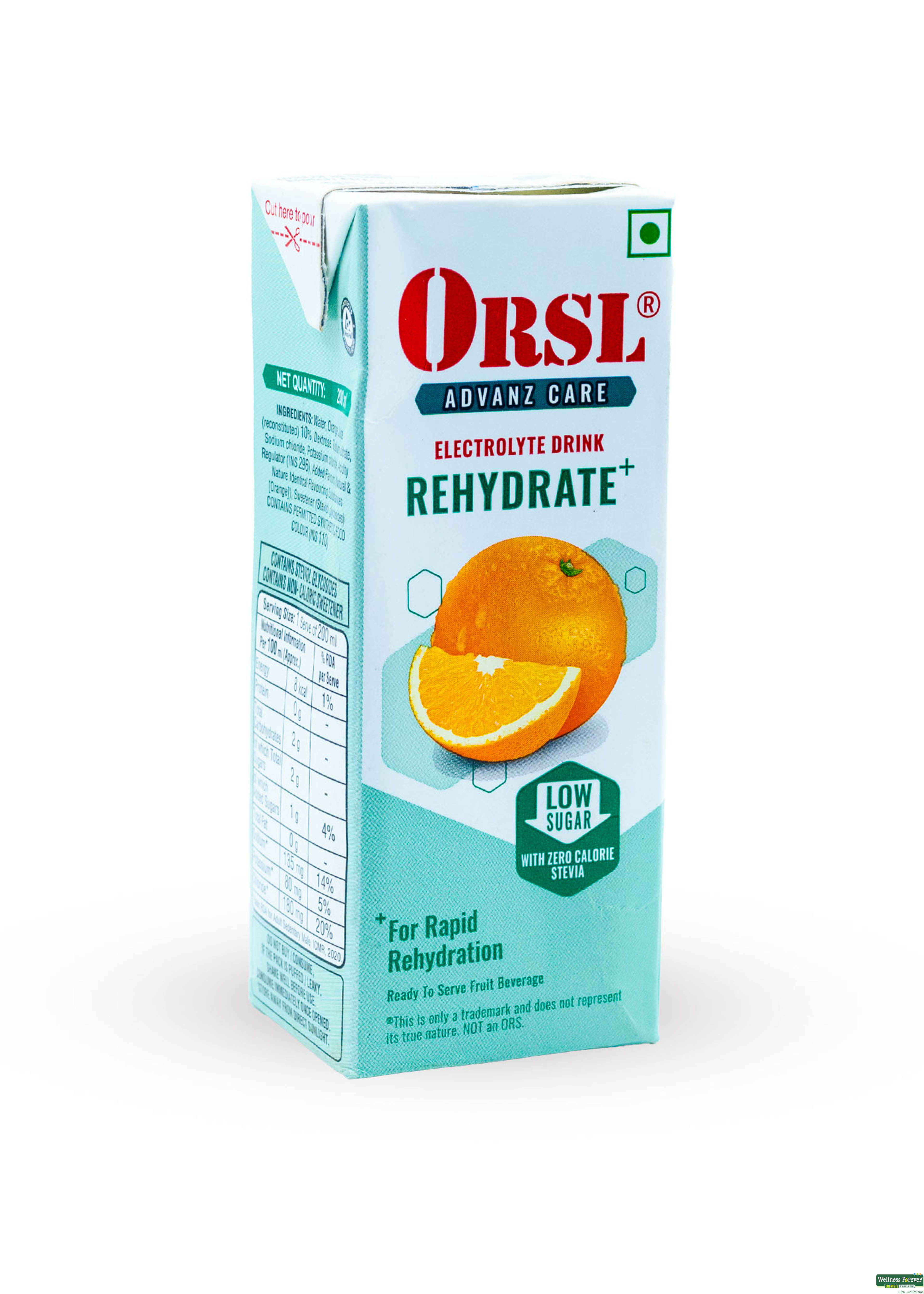 Orsl Plus Orange Drink Rehydrate 200ml-image