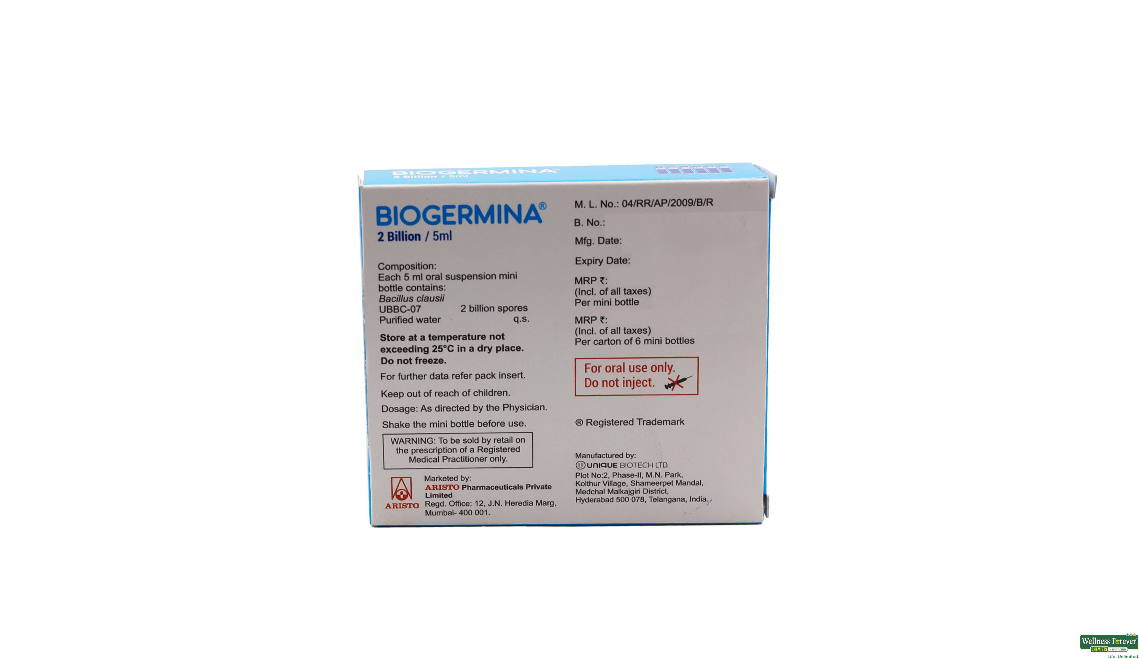 BIOGERMINA SUSP 5ML- 2, 5ML, 