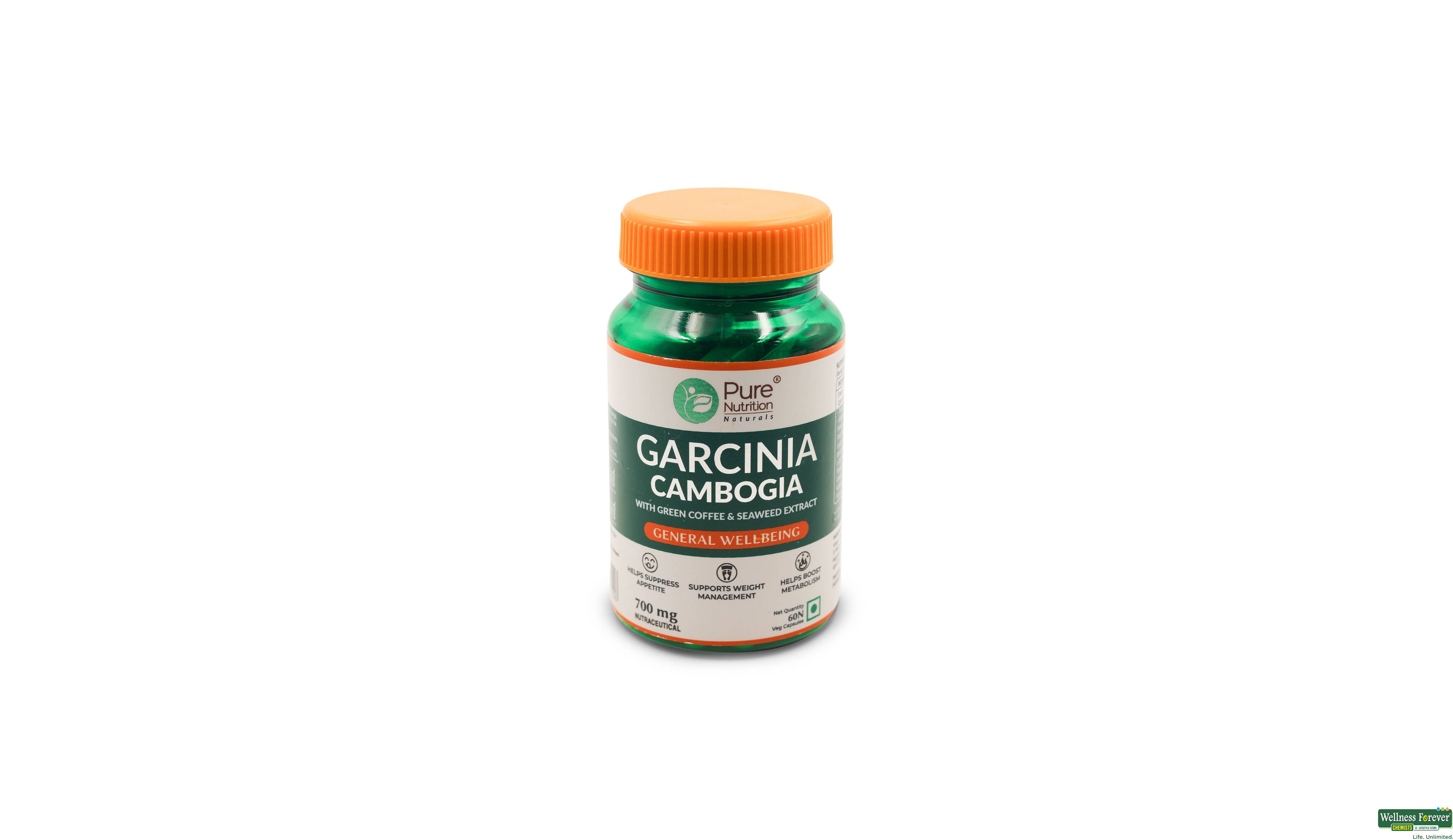 PURE NUTRITION GARCINIA CAMBOGIA 60CAP- 1, 60CAP, 