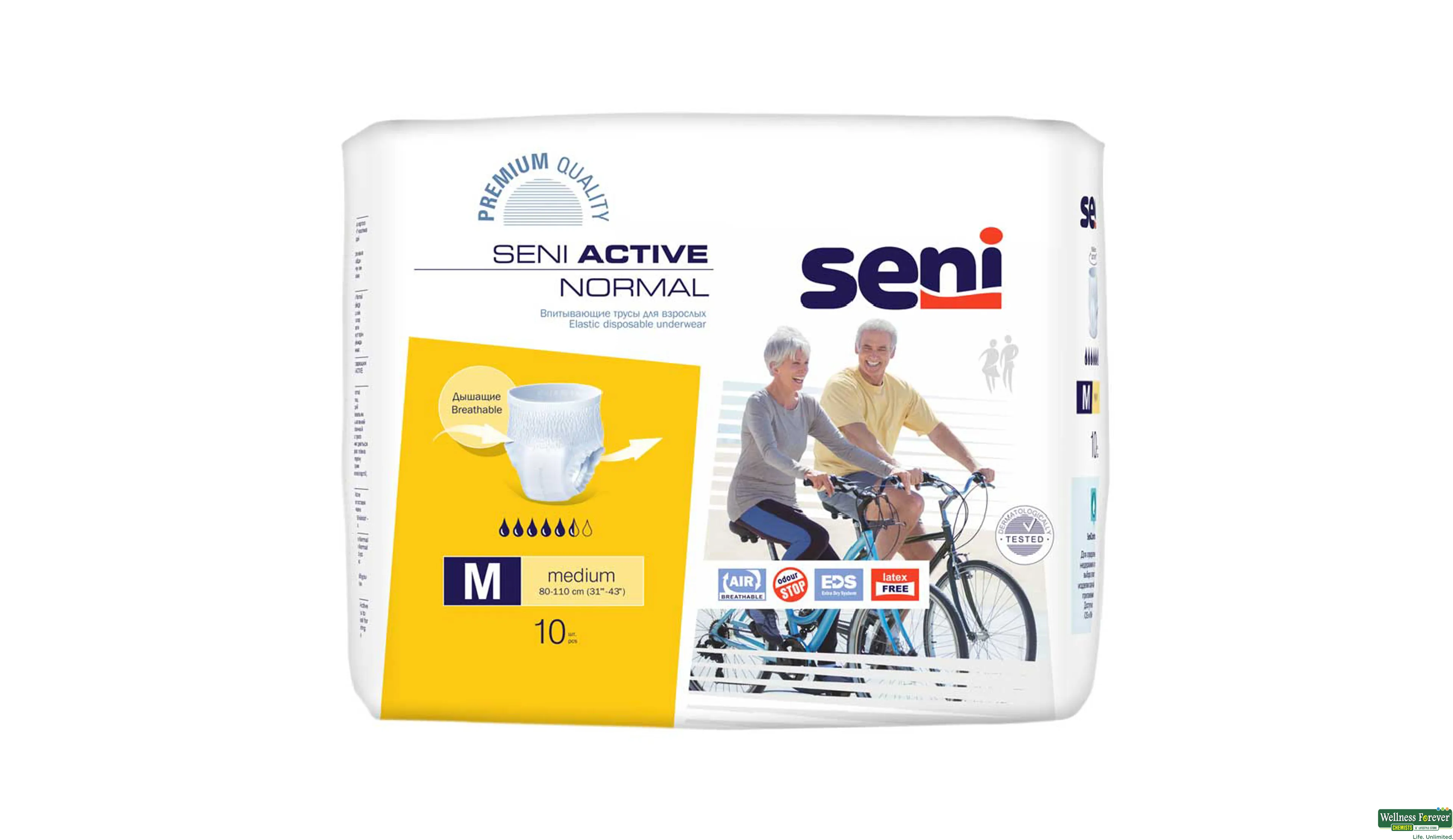 SENI ACTIVE NORMAL PULLUP DIAPERS M 10PC- 1, 10PC, 
